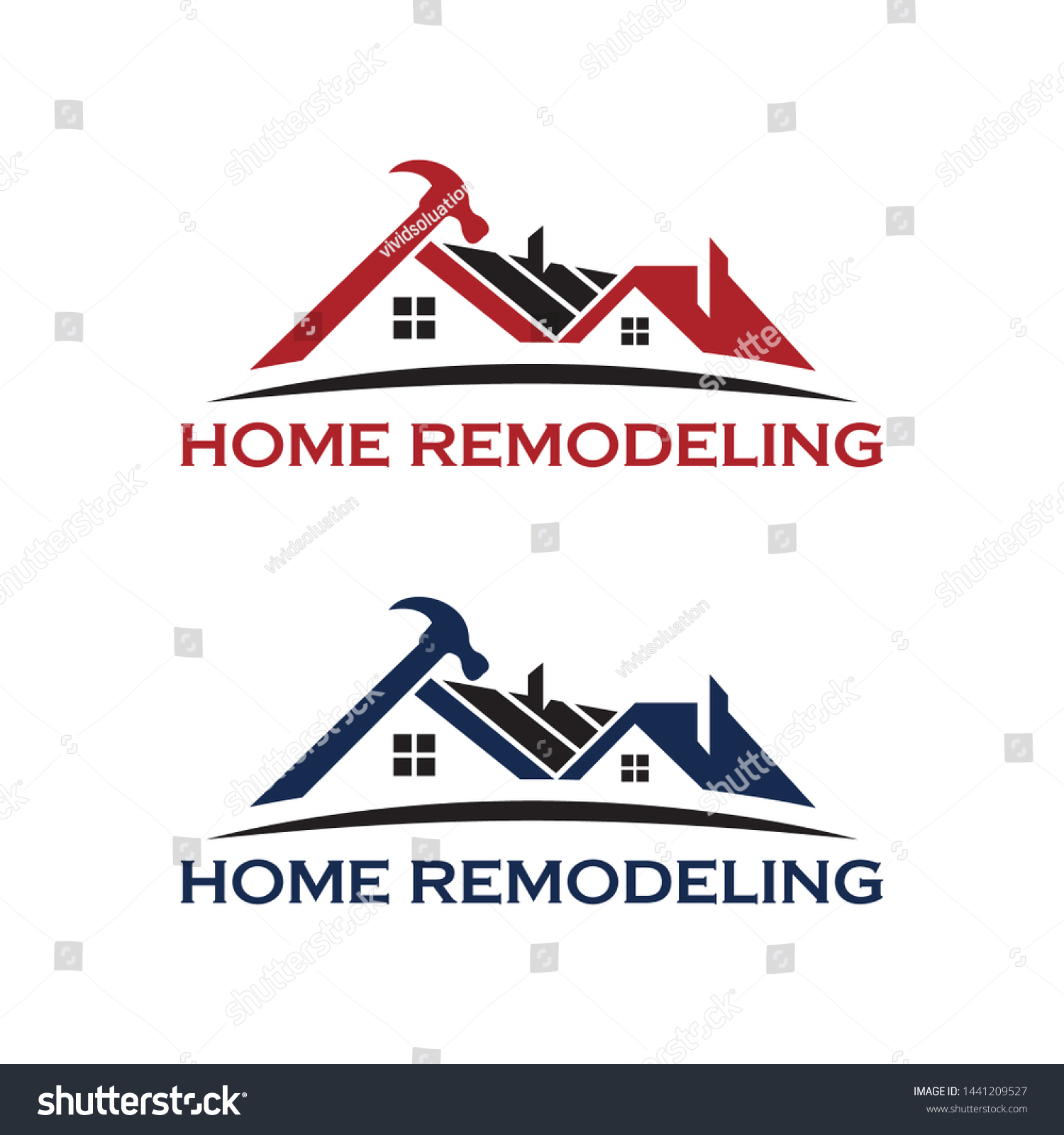 Home Repair Remodeling Logo House Maintenance Stock Vector (Royalty ...