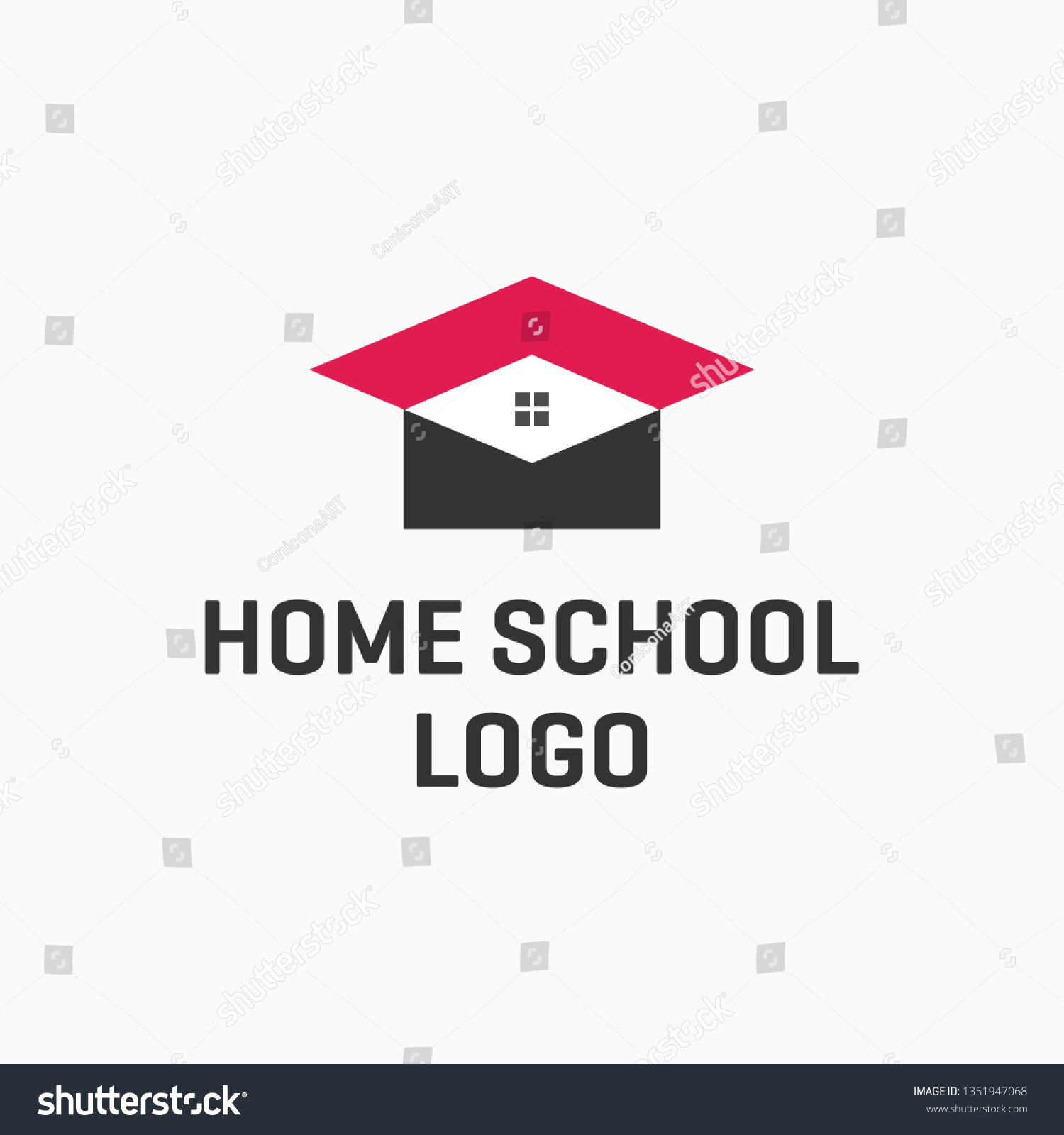 Home School Logo Stock Vector (Royalty Free) 1351947068