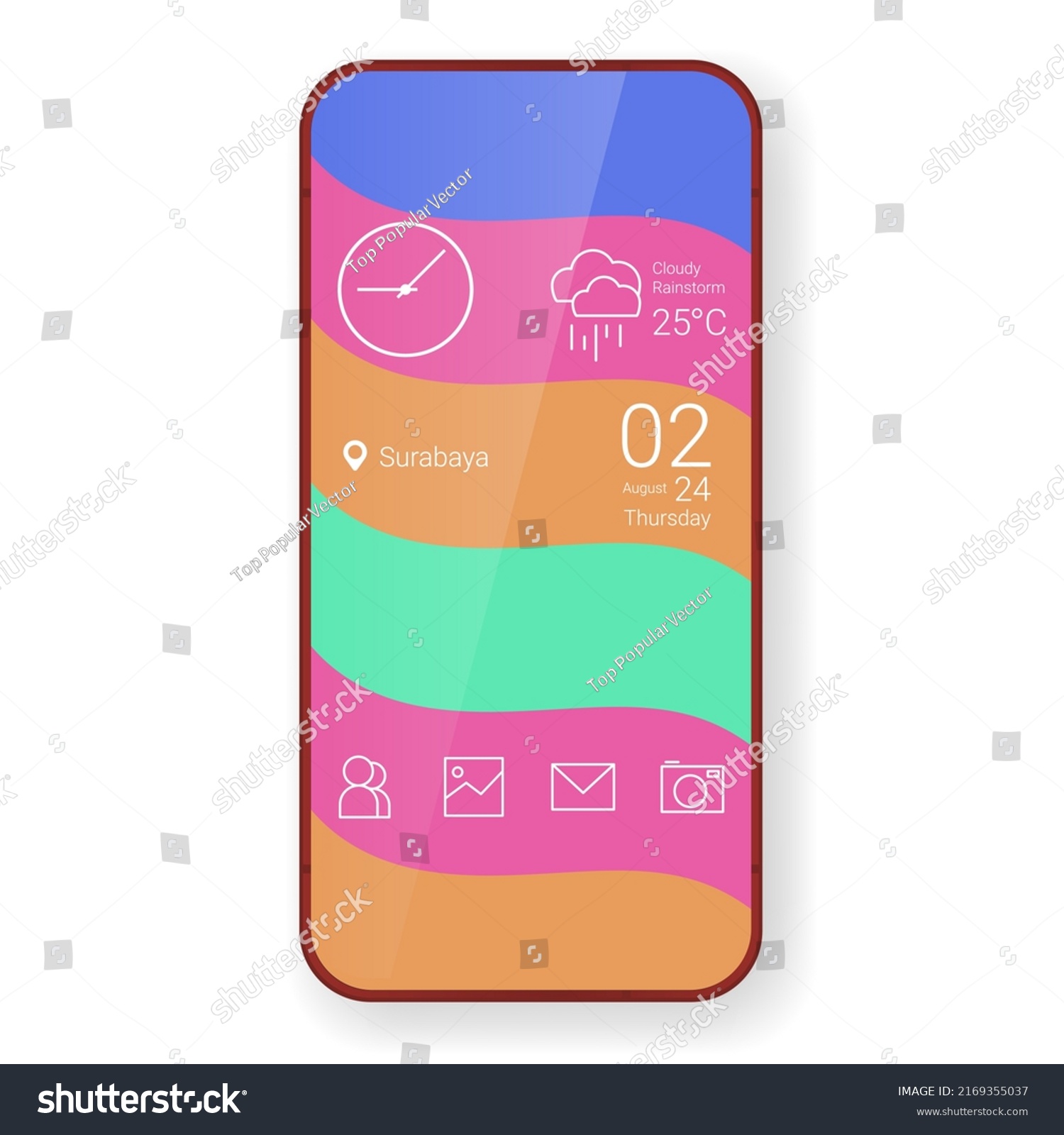 Home Screen Ui Design Custom Modifications Stock Vector (Royalty Free ...