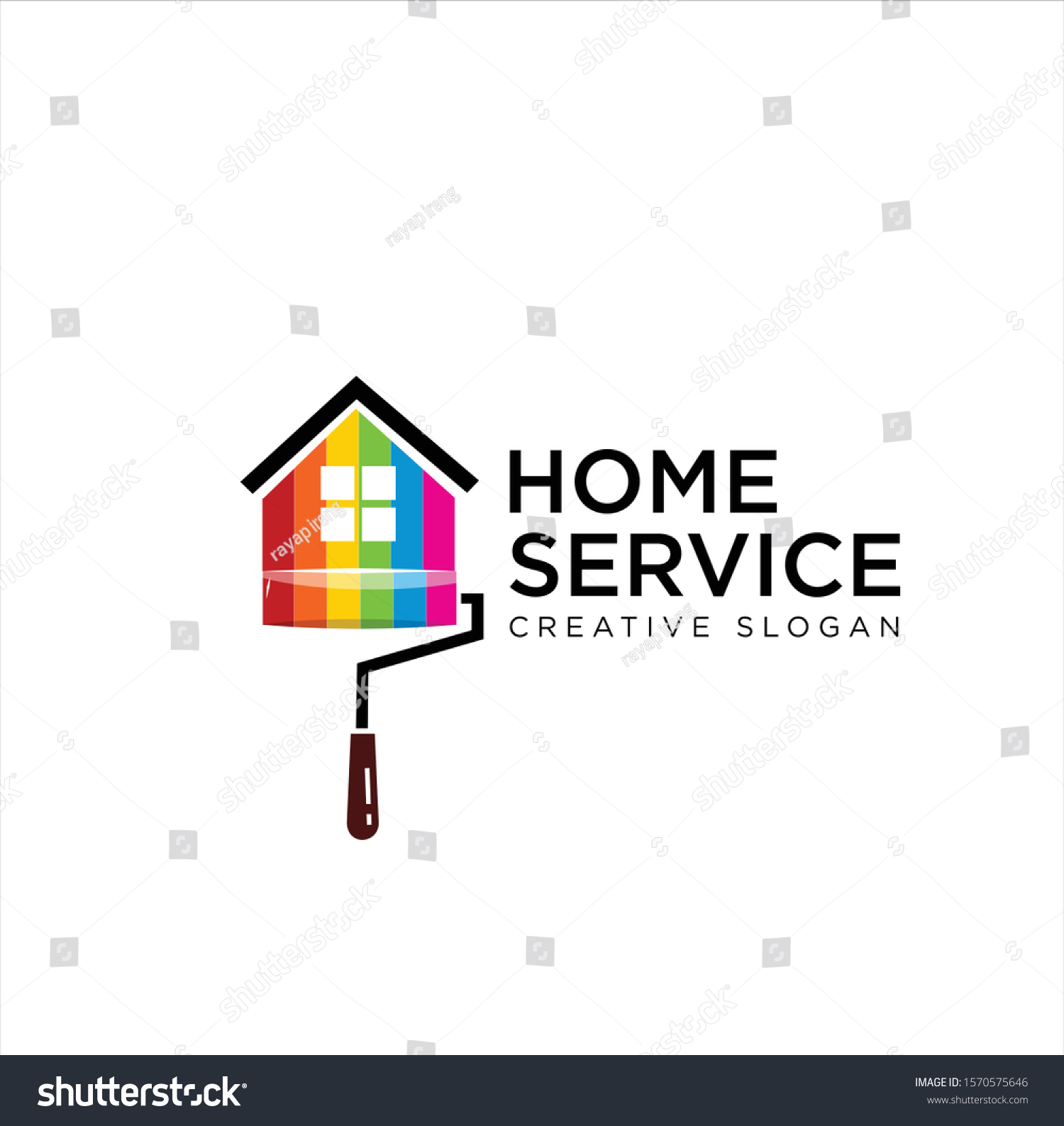 Home Service Logo Illustration Colorful Real Stock Vector (Royalty Free ...