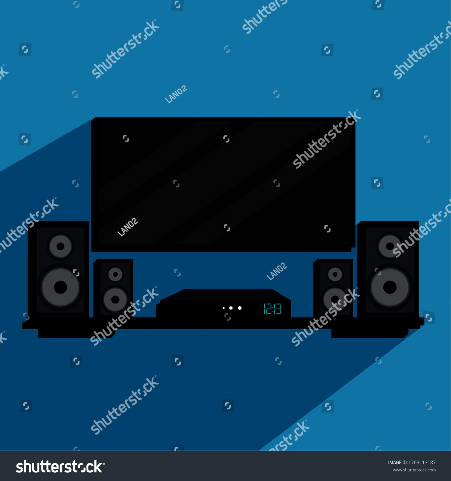 Home Theater System Home Entertainment Vector Stock Vector (Royalty ...