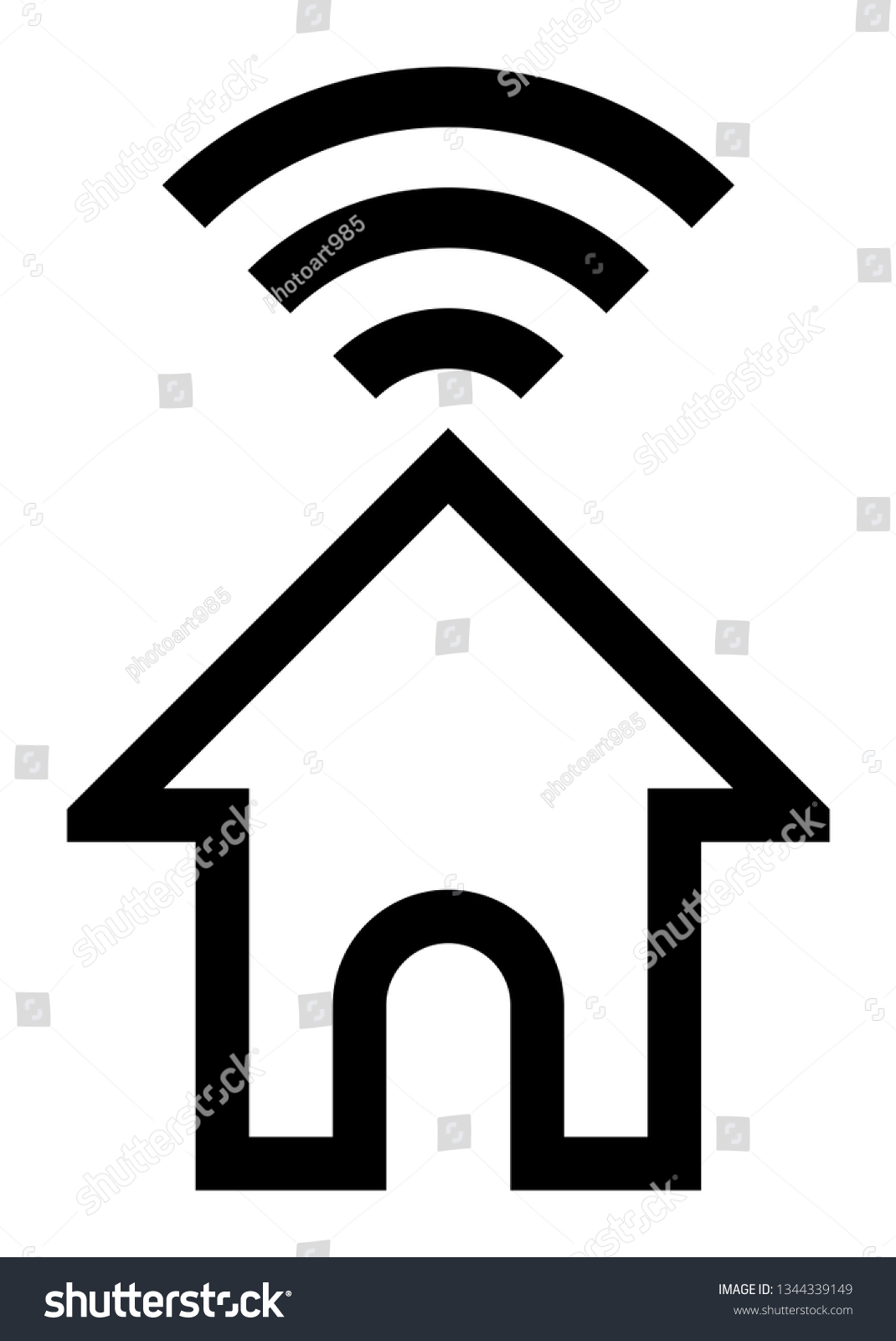 Home Wifi Symbol Icon Black Simple Stock Vector (Royalty Free ...