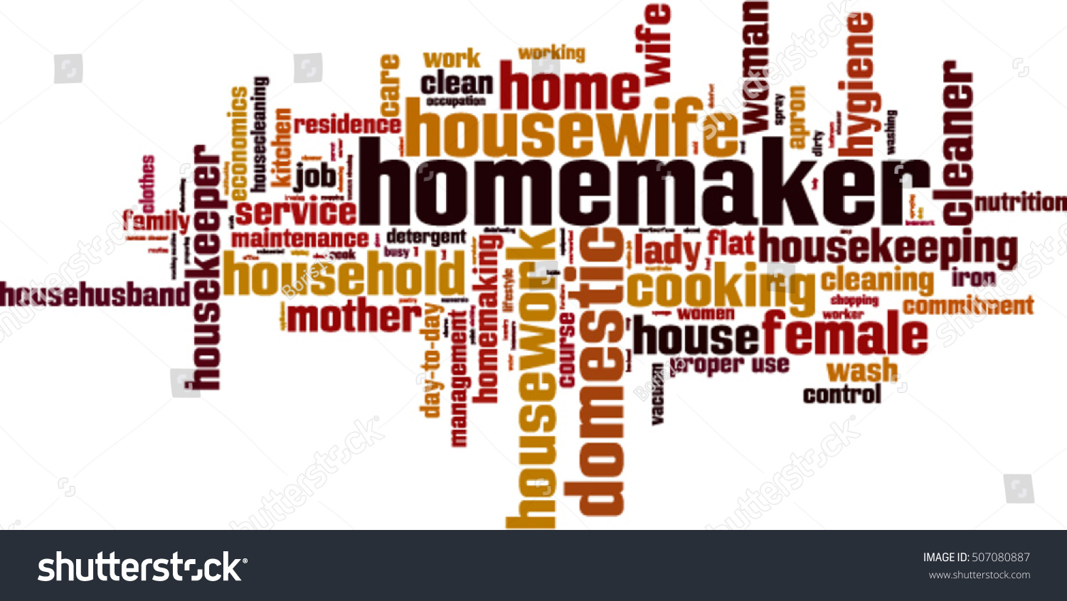Homemaker Word Cloud Concept Vector Illustration Stock Vector (Royalty ...