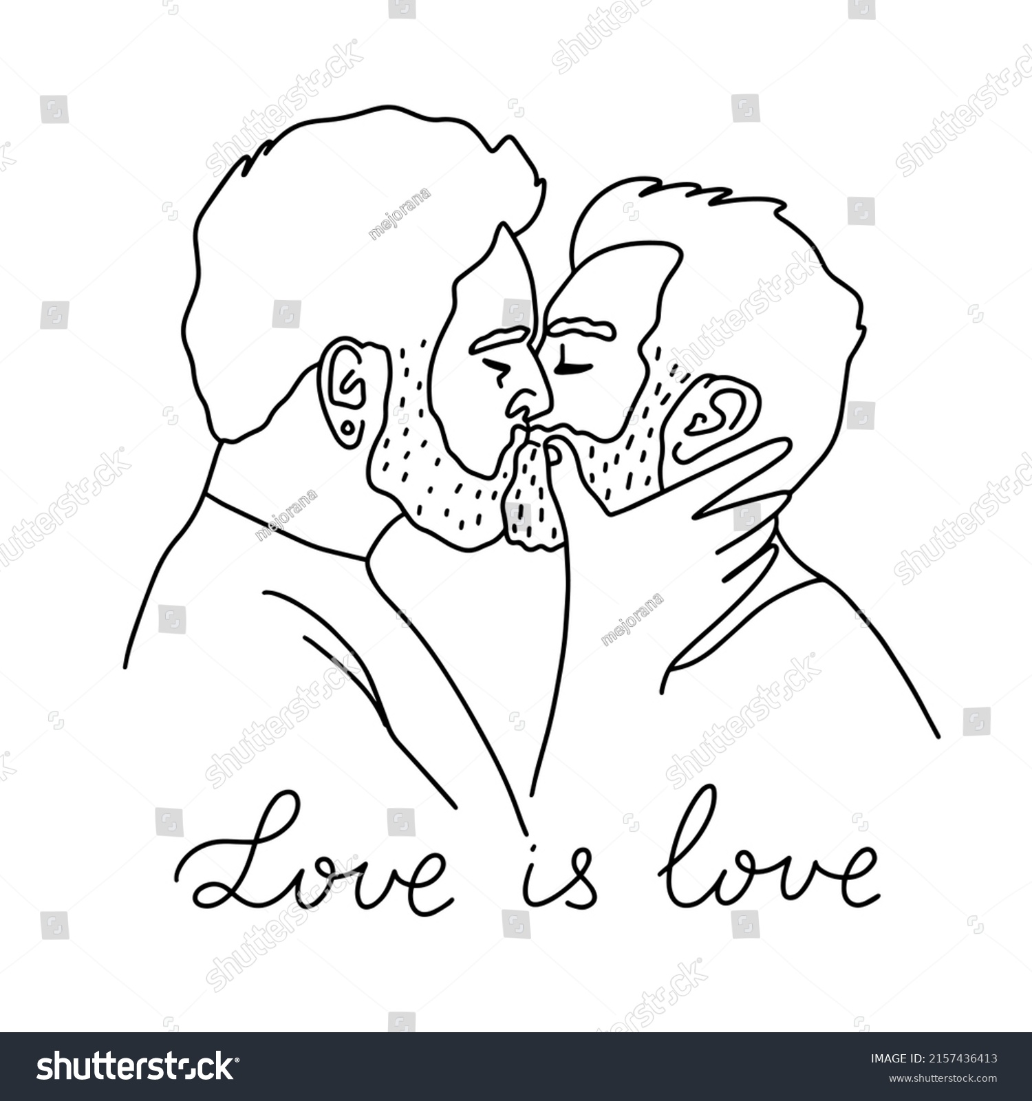 Homosexual Couple Gay Men Kissing Lgbt Stock Vector Royalty Free 2157436413 Shutterstock 8764