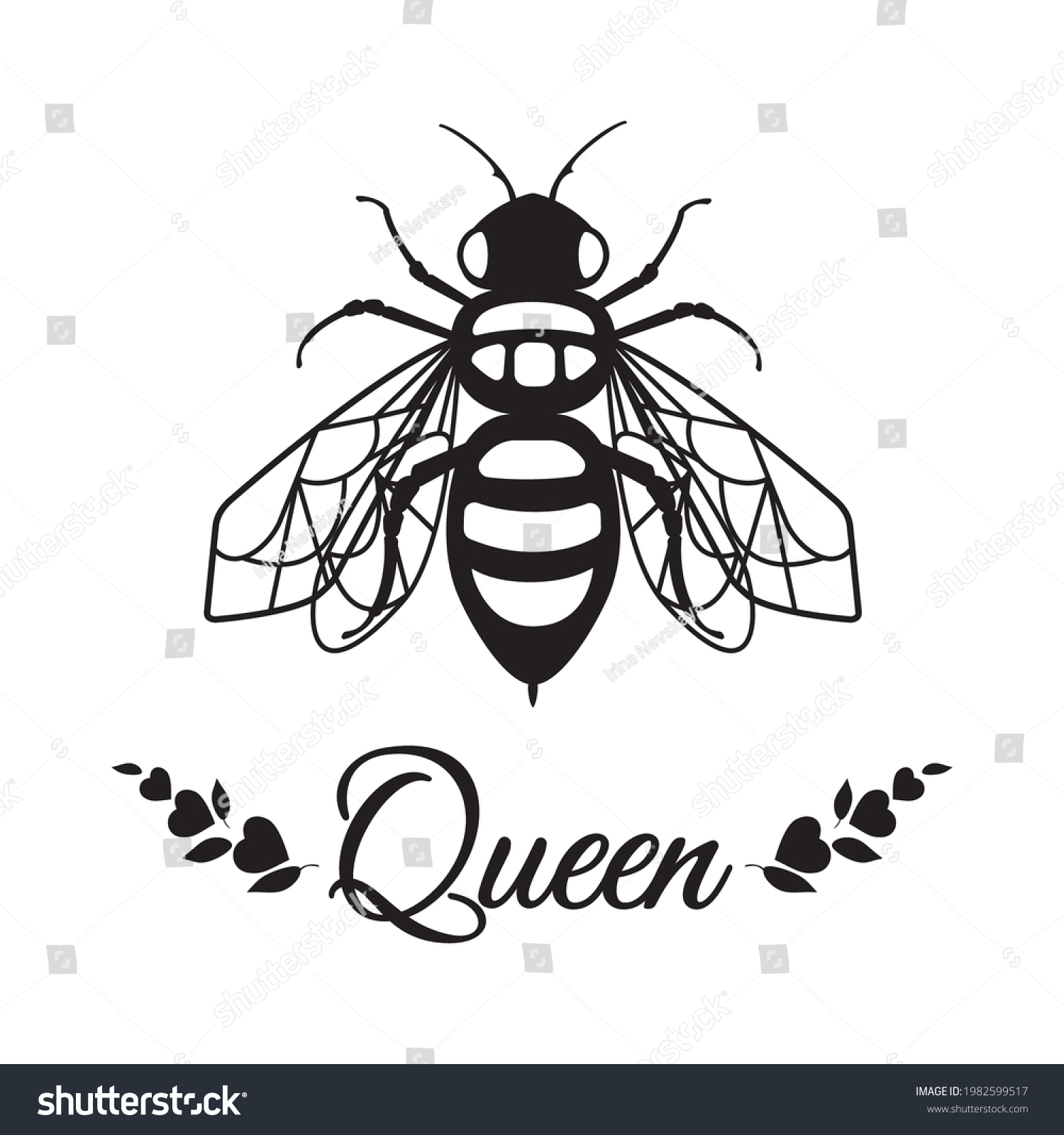SVG of Honey bee isolated on white background. Vector illustration depicting an insect. For the Day of Protection of Bees. Save the bees. Suitable for cutting SVG files on plotter. Bumblebee for shirt design svg