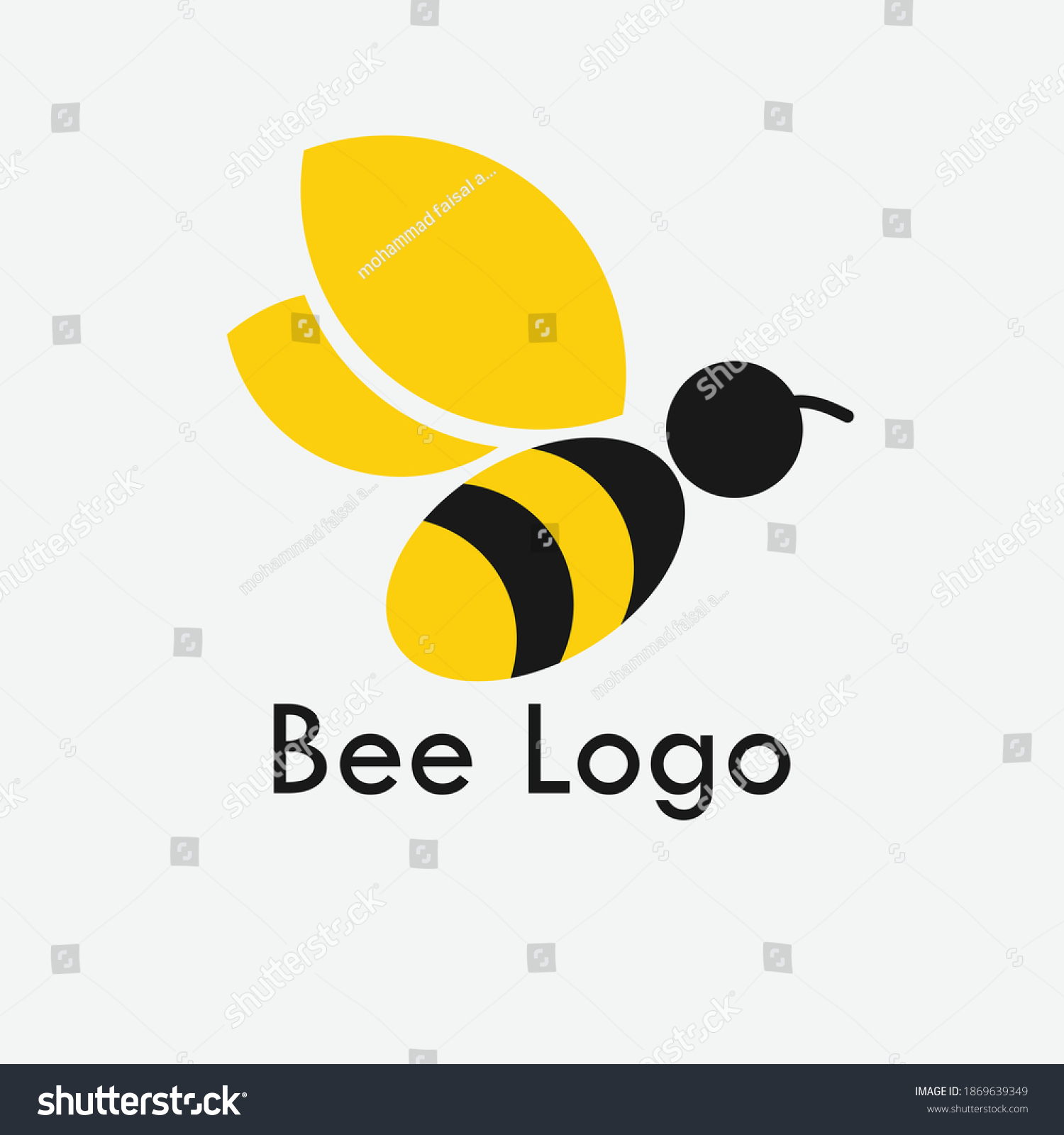 Honey Bee Logo Company Vector Stock Vector (Royalty Free) 1869639349 ...