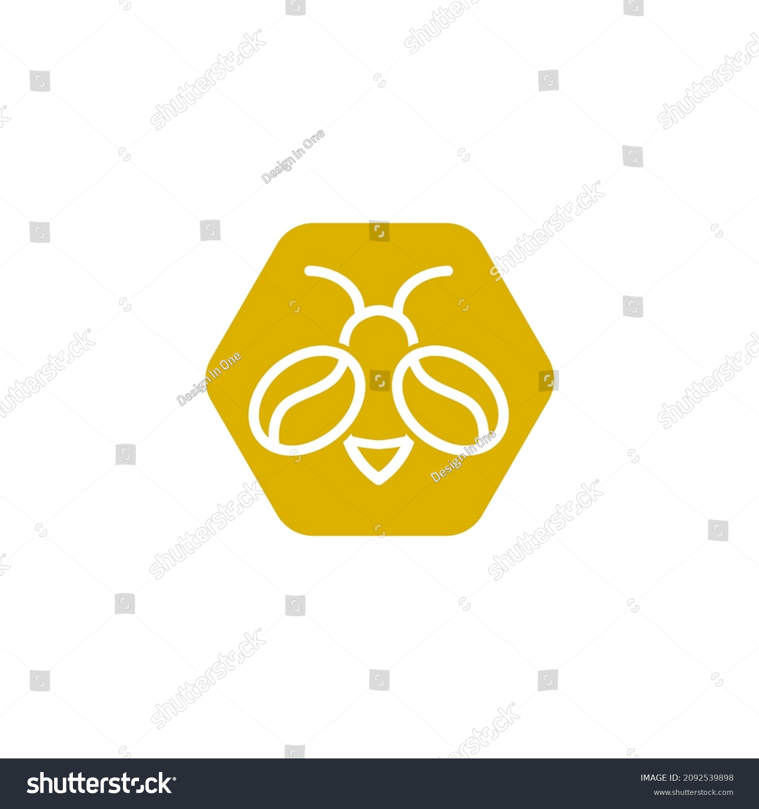 Honey Coffee Elegant Logo Vector Business Stock Vector (Royalty Free ...