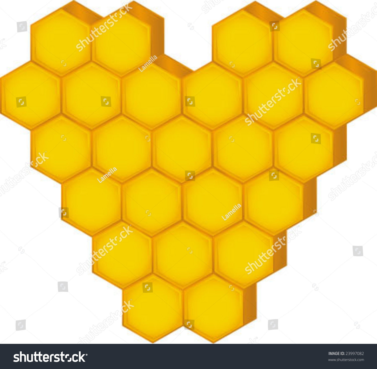 Honey Heart Vector Stock Vector (Royalty Free) 23997082 | Shutterstock
