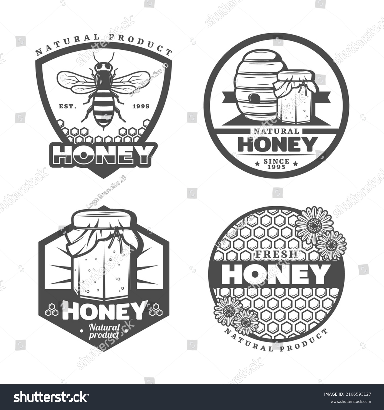 Honeythemed Vector Design Suitable Logos Trademarks Stock Vector ...