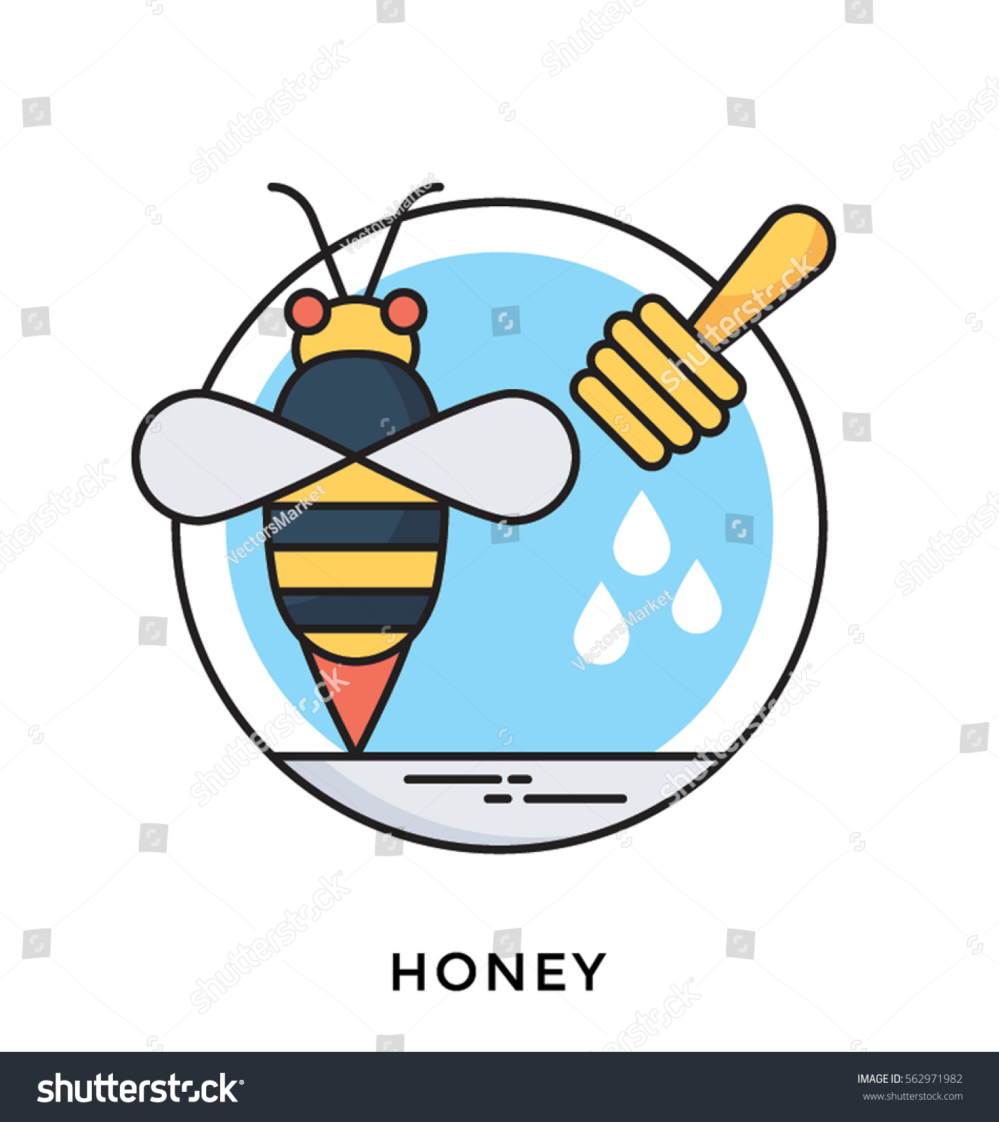 Honey Vector Icon Stock Vector 562971982 - Shutterstock