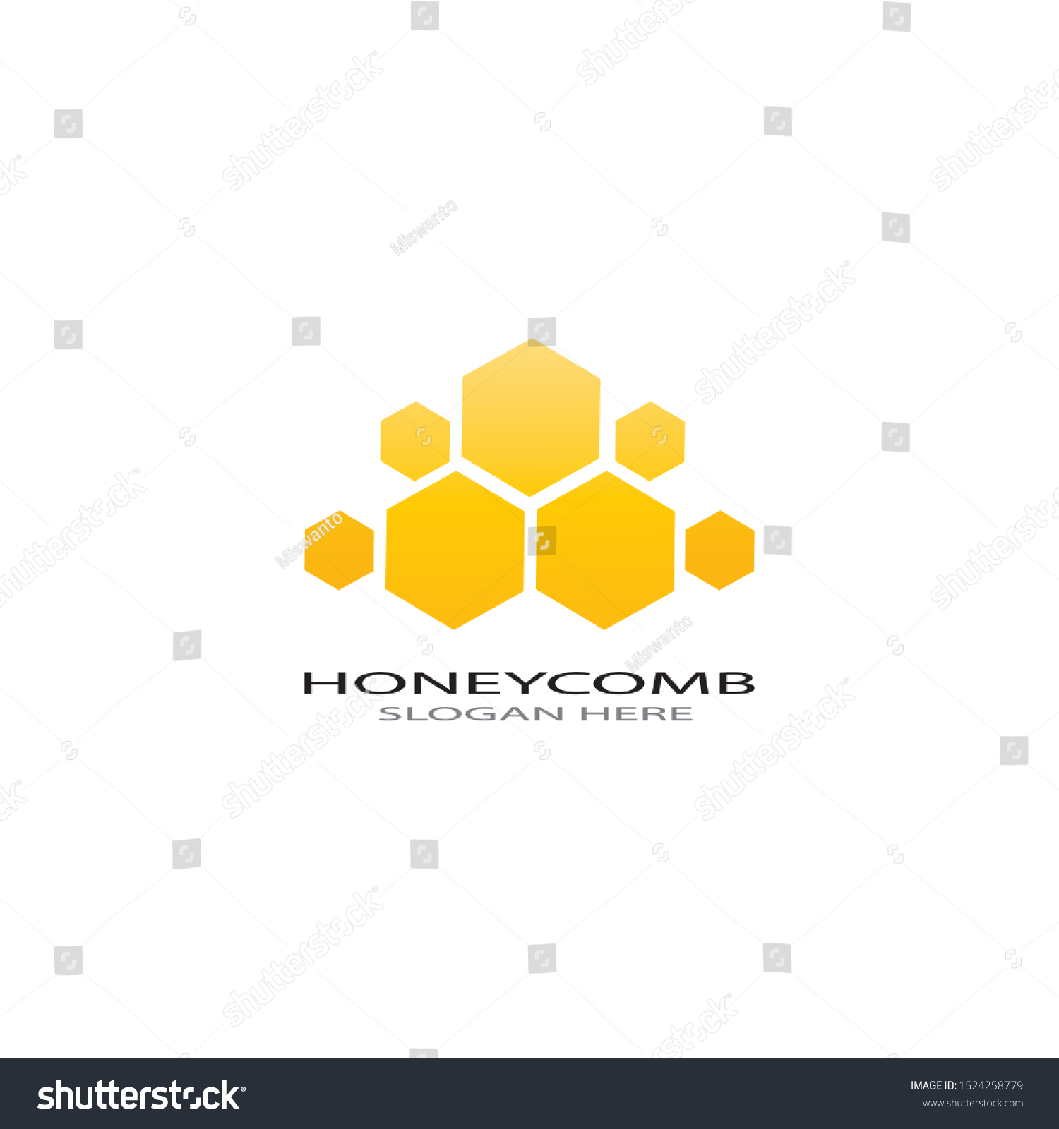 Honeycomb Ilustration Logo Vector Template Stock Vector (Royalty Free ...