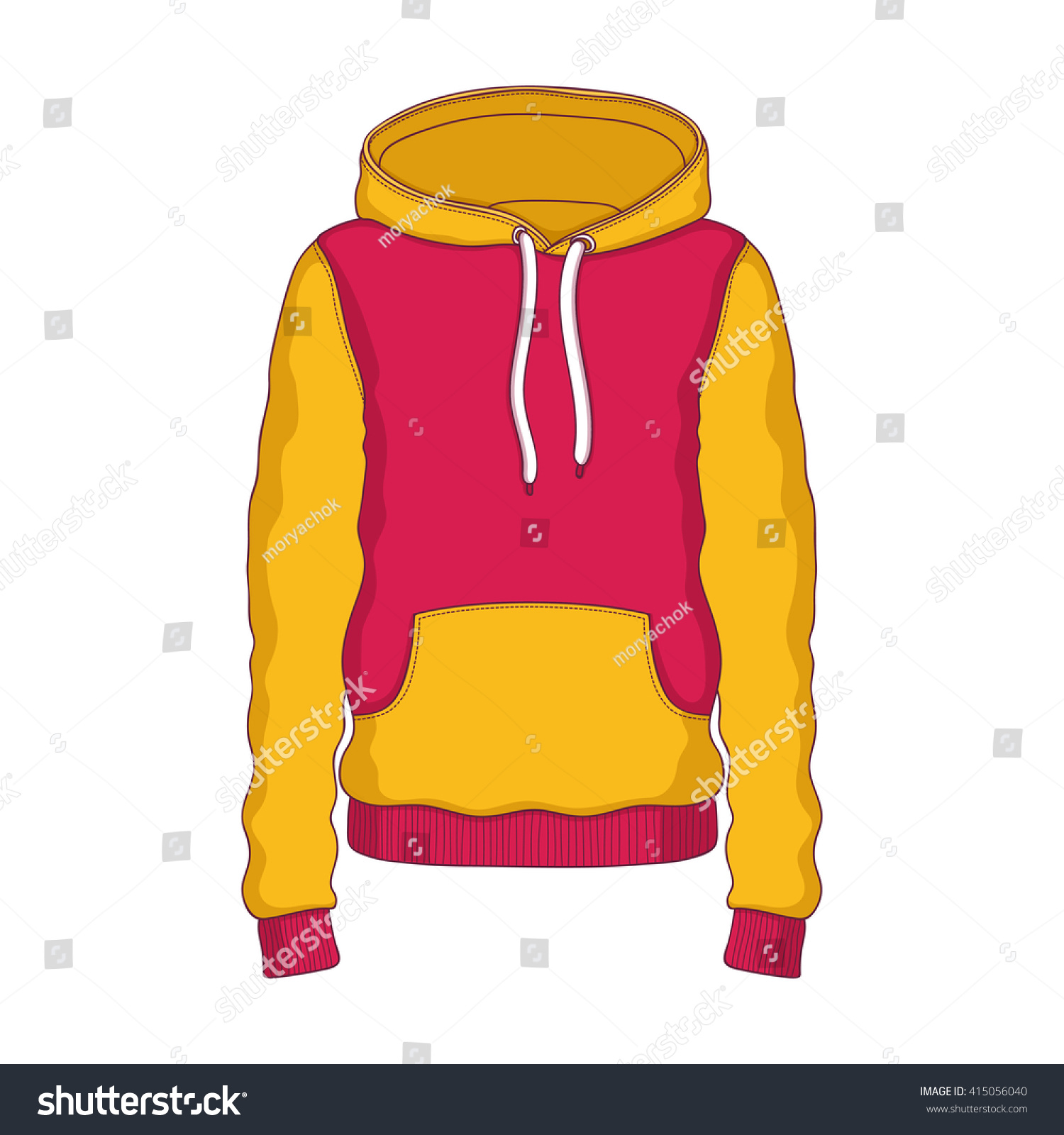 yellow red hoodie