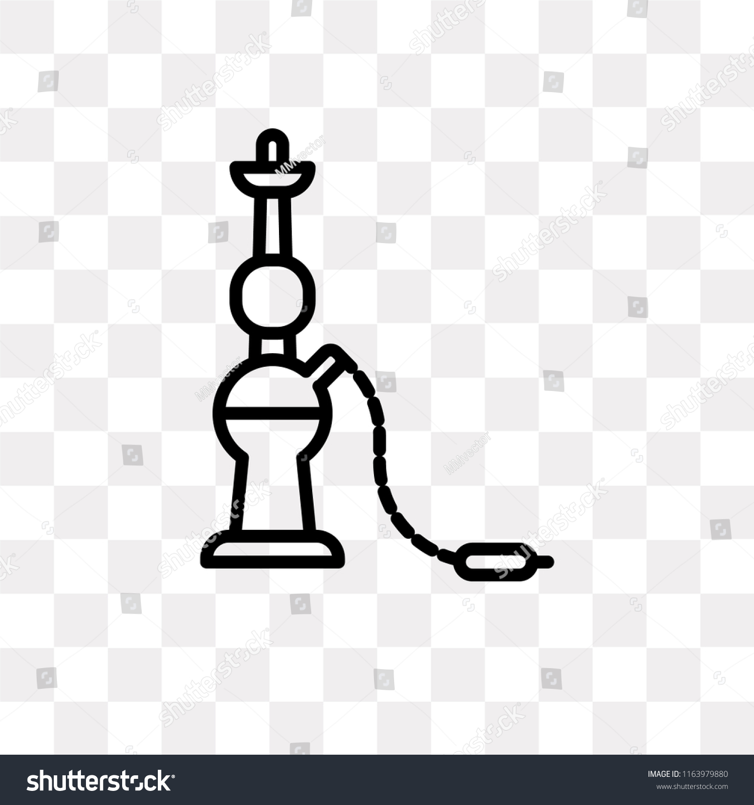 Hookah Vector Icon Isolated On Transparent Stock Vector Royalty Free