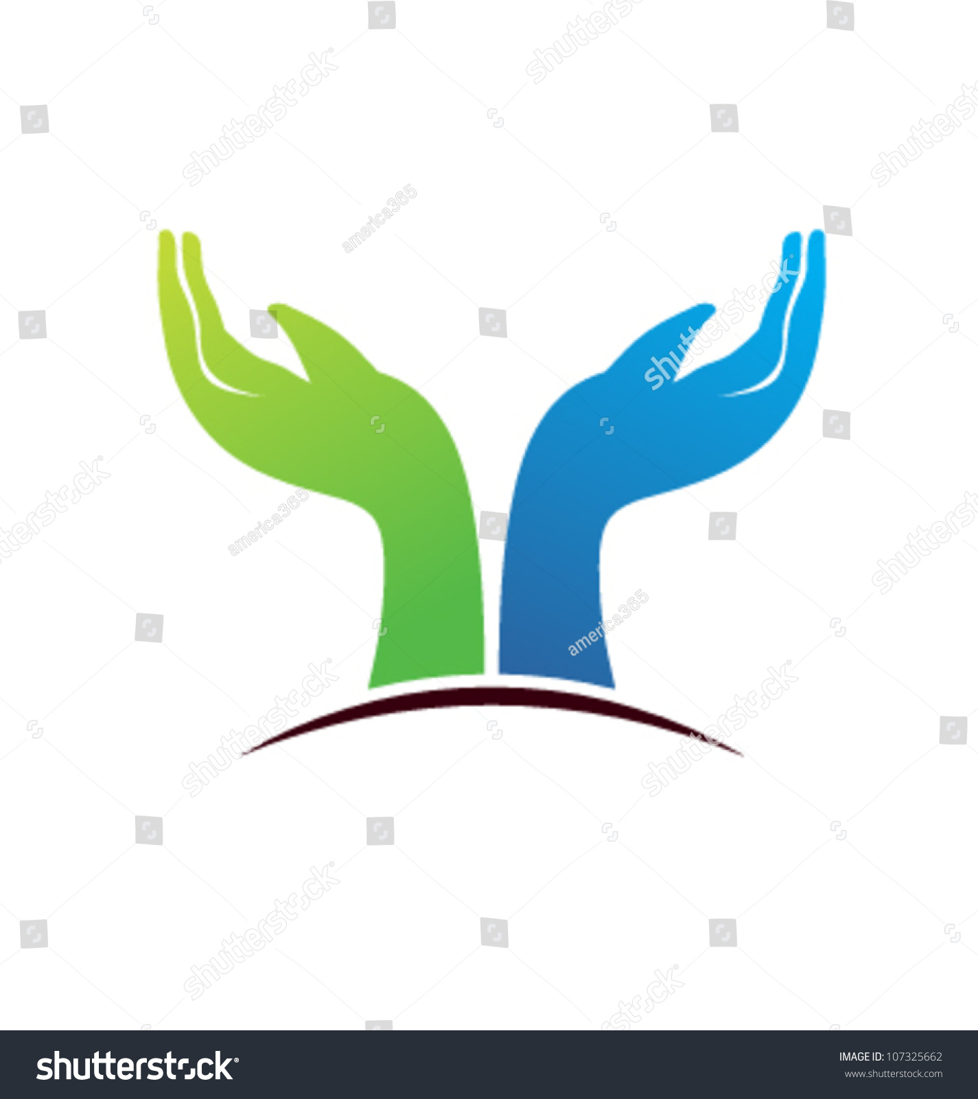 Hope Hands Icon Stock Vector 107325662 : Shutterstock