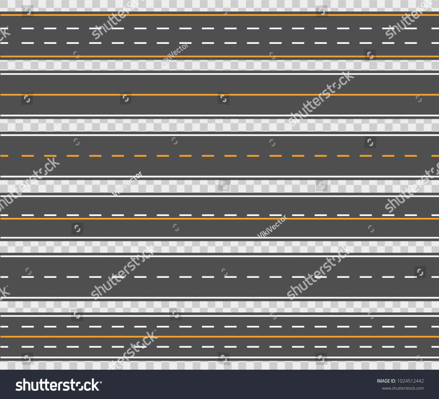 SVG of Horizontal asphalt roads. Long narrow stretch with a smoothed or paved surface for traveling by motor vehicle. Blacktop on city driveway. Vector flat style cartoon road illustration svg