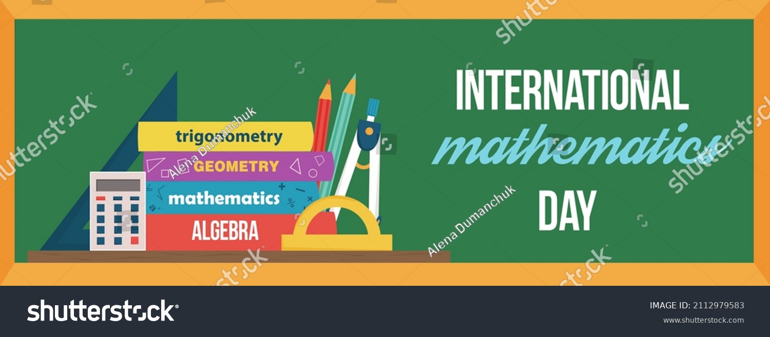 Horizontal Banner International Mathematics Day Mathematics Stock