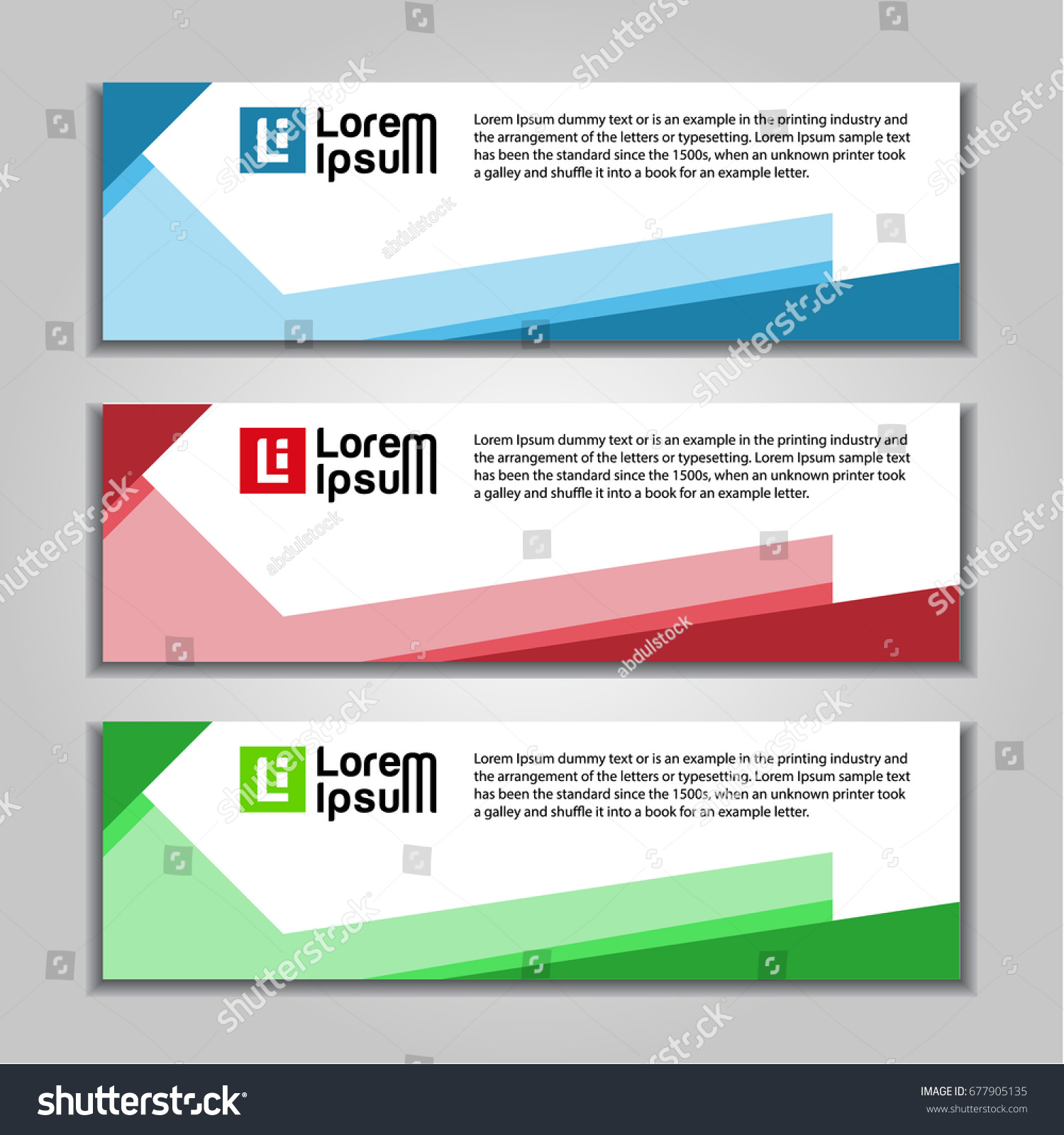 Horizontal Banner Web Design Template Stock Vector Royalty Free