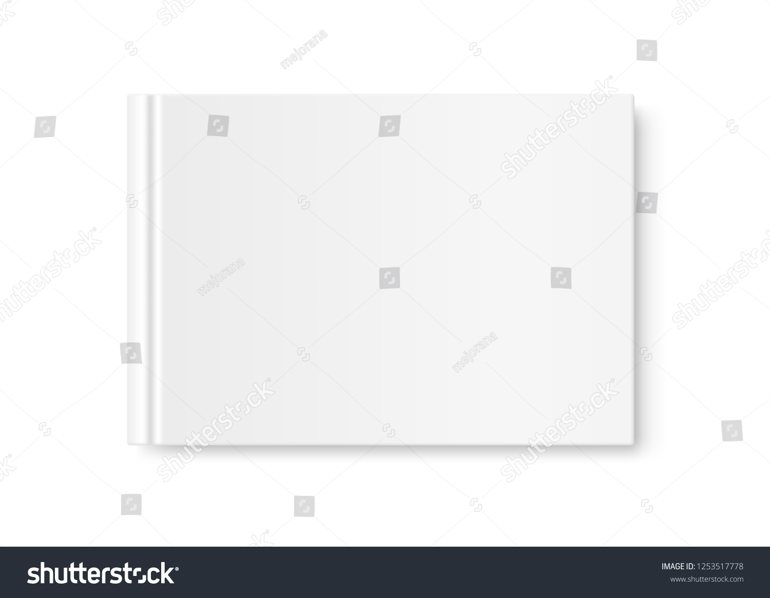 Horizontal Closed Book Mock Isolated On Stock Vector (Royalty Free ...