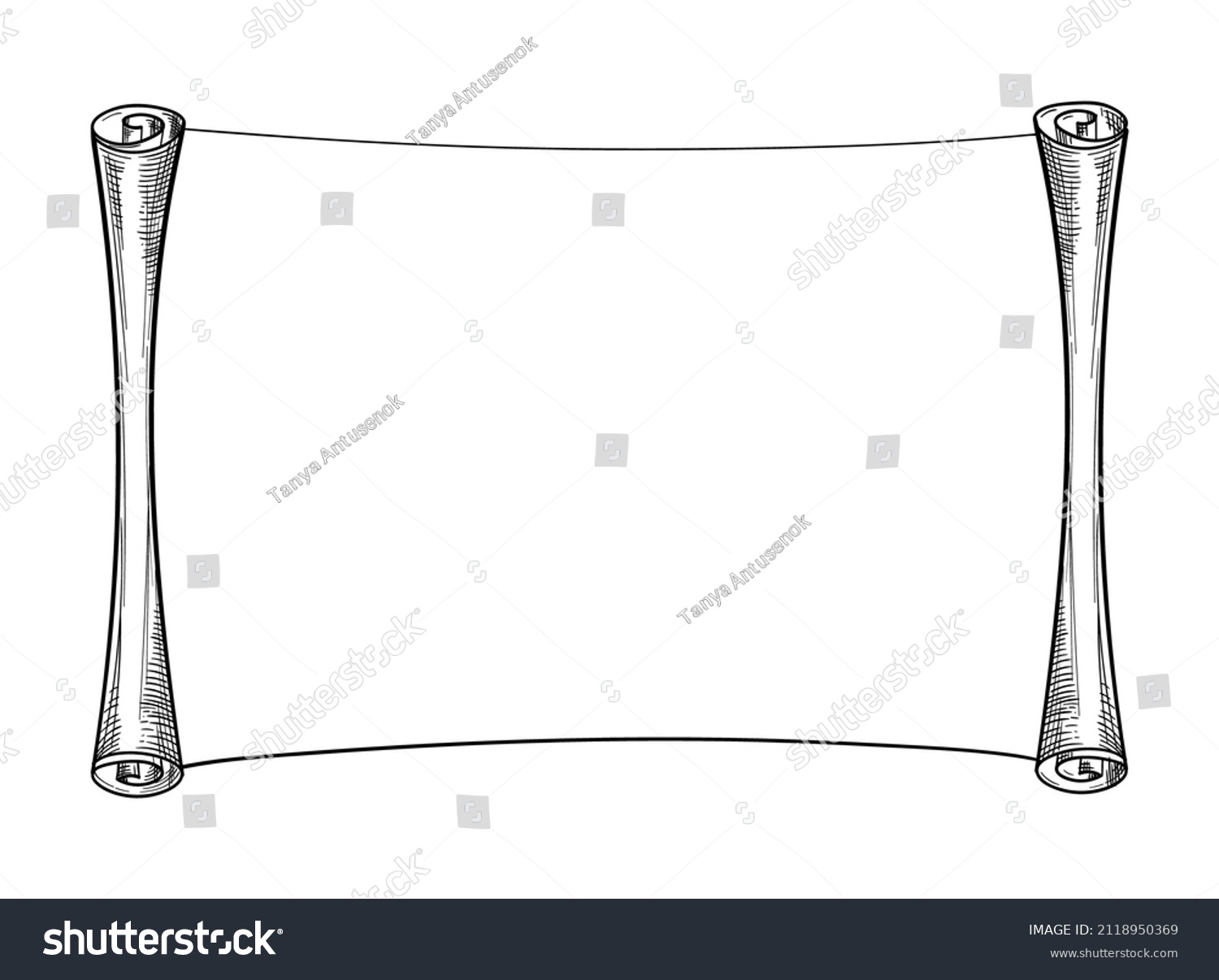 horizontal-scroll-paper-ancient-scroll-shape-stock-vector-royalty-free