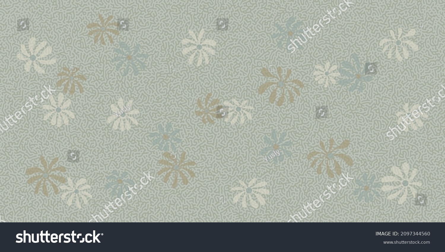Horizontal Textured Background Colors Botanical Theme Stock Vector ...