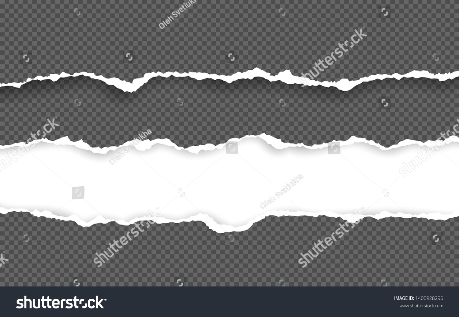 Horizontal Torn Paper Edge Ripped Squared Stock Vector (Royalty Free ...