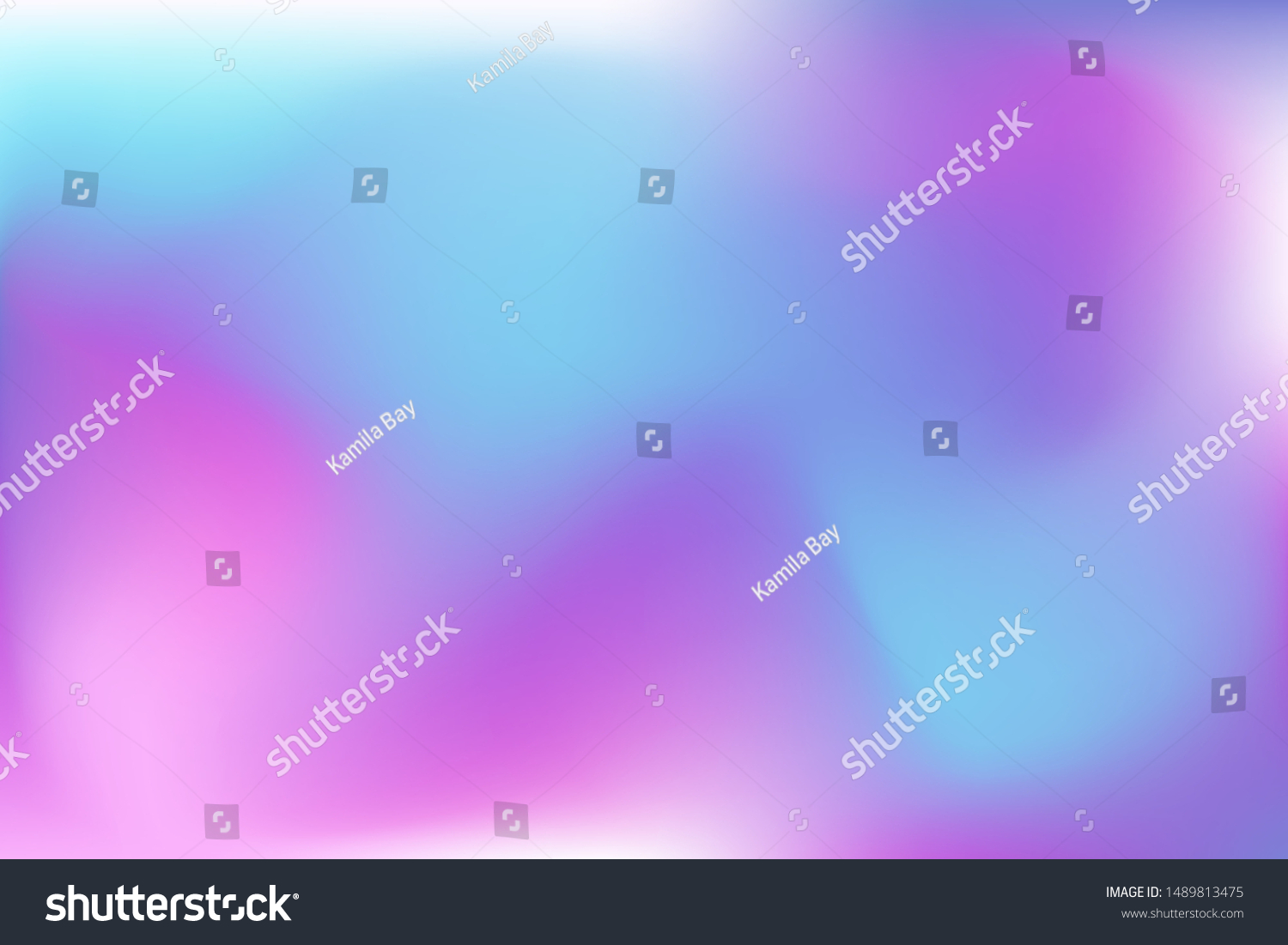 Horizontal Vector Holographic Gradient Background Be Stock Vector ...