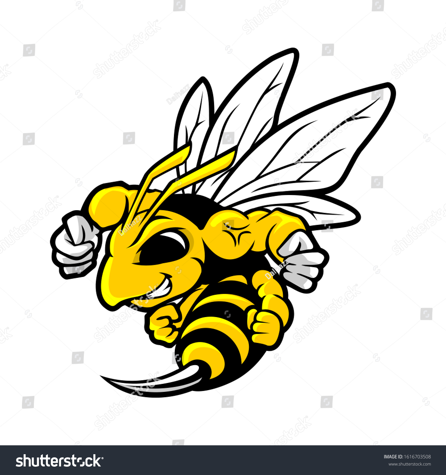 SVG of Hornet Bee Mascot Logo Vector  svg