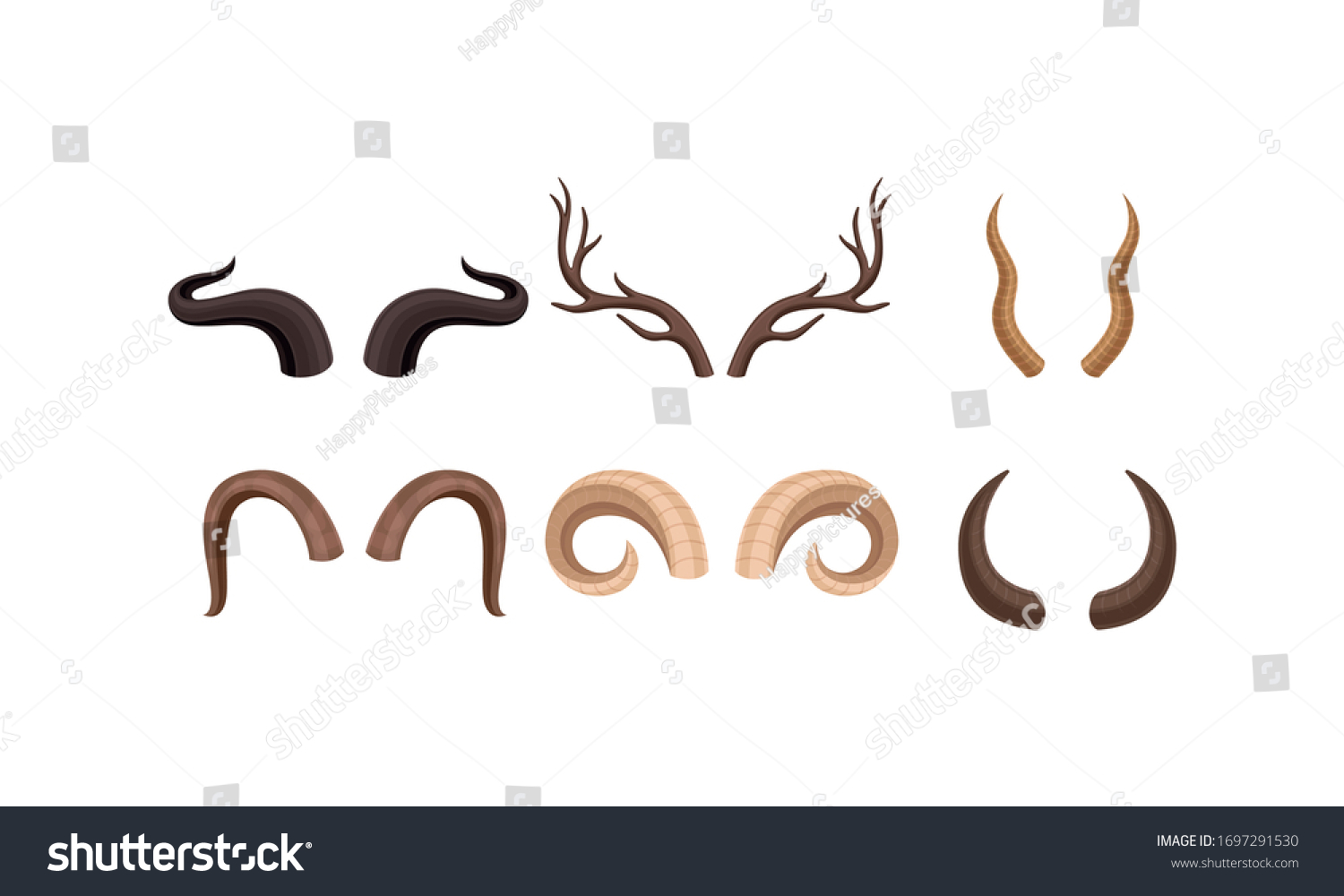 Curved horns Images, Stock Photos & Vectors | Shutterstock