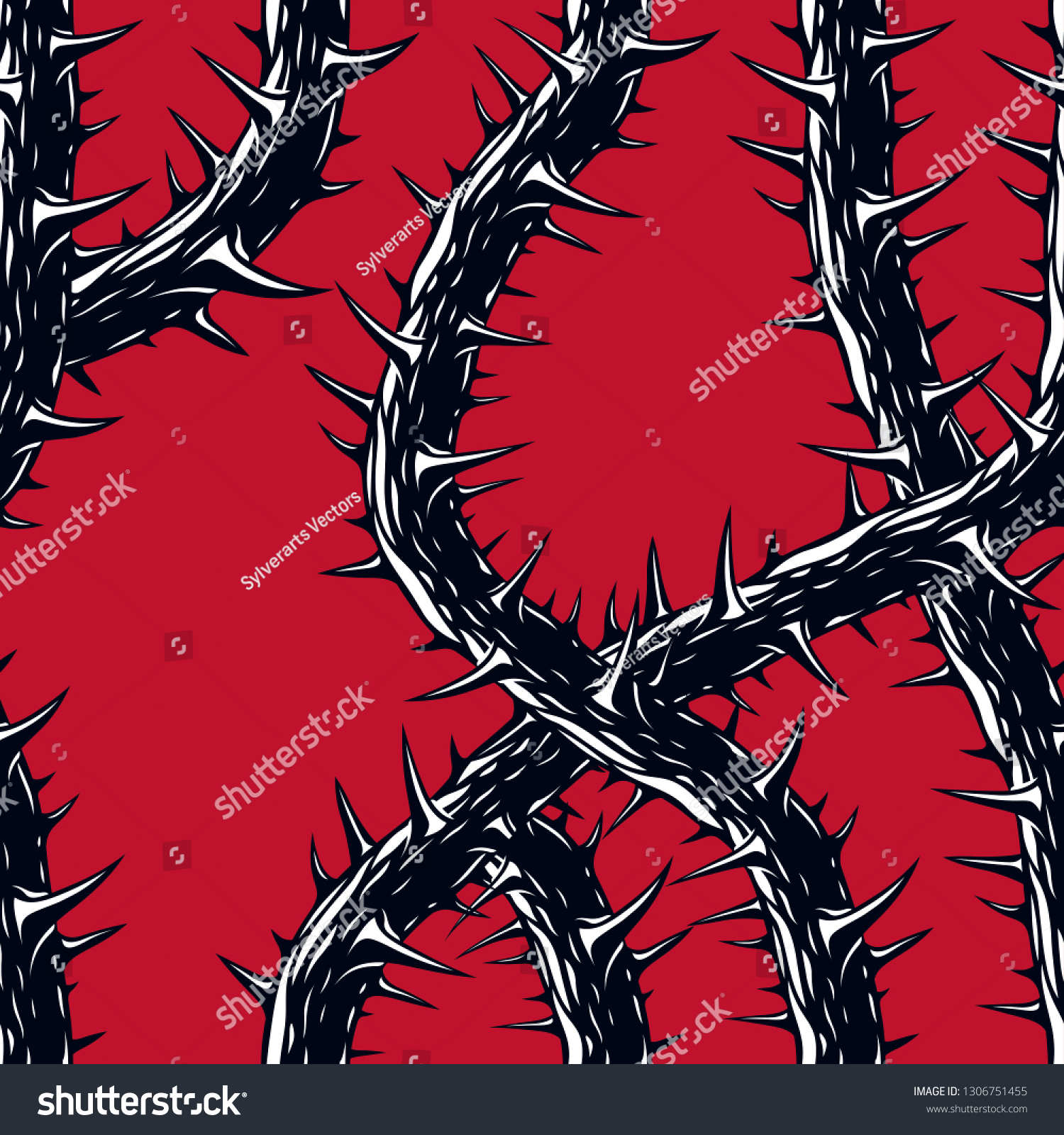 Horror Art Style Seamless Pattern Vector Stock Vector (Royalty Free ...