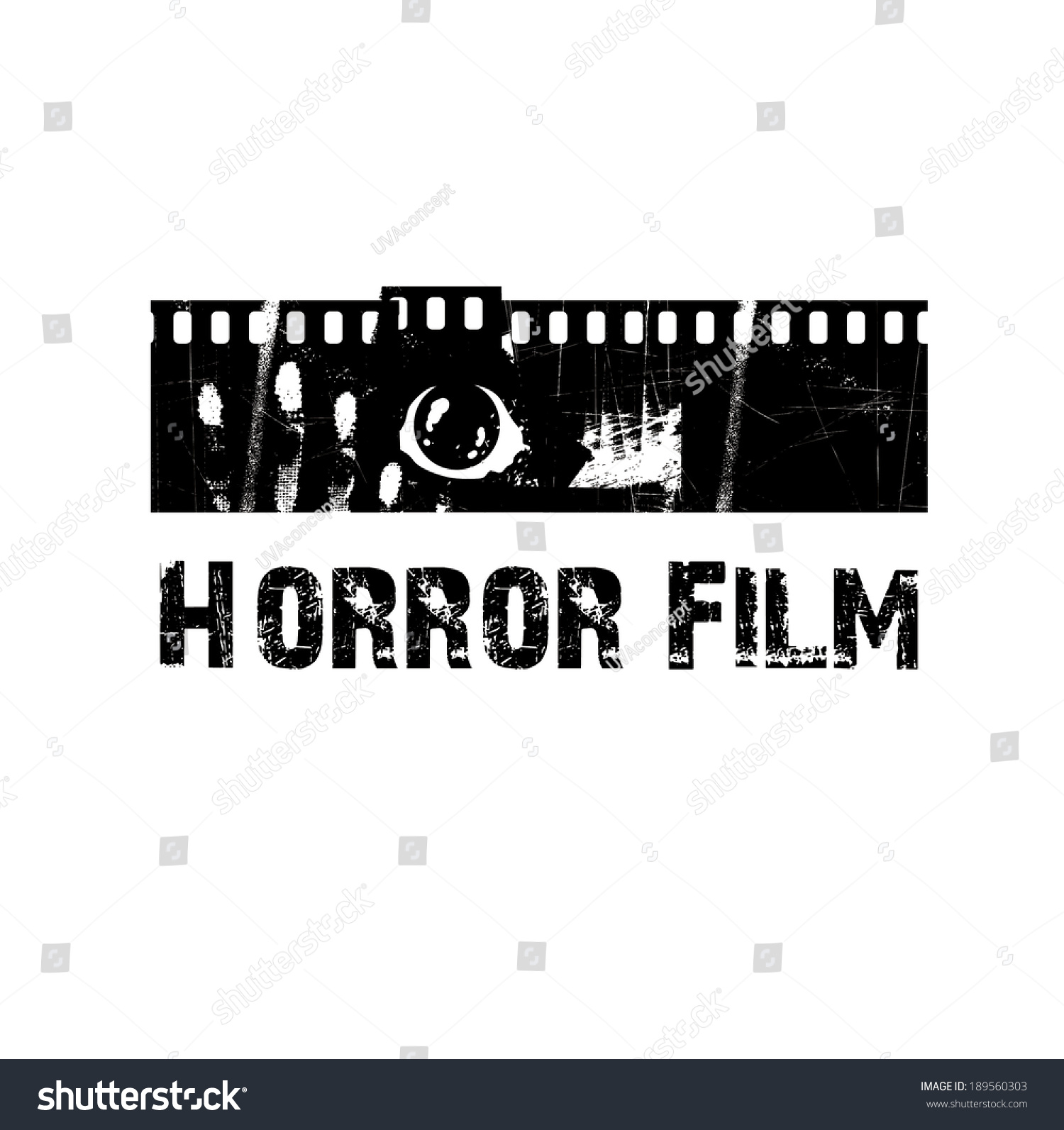 Horror Film Illustration Eye Stock Vector (Royalty Free) 189560303 ...