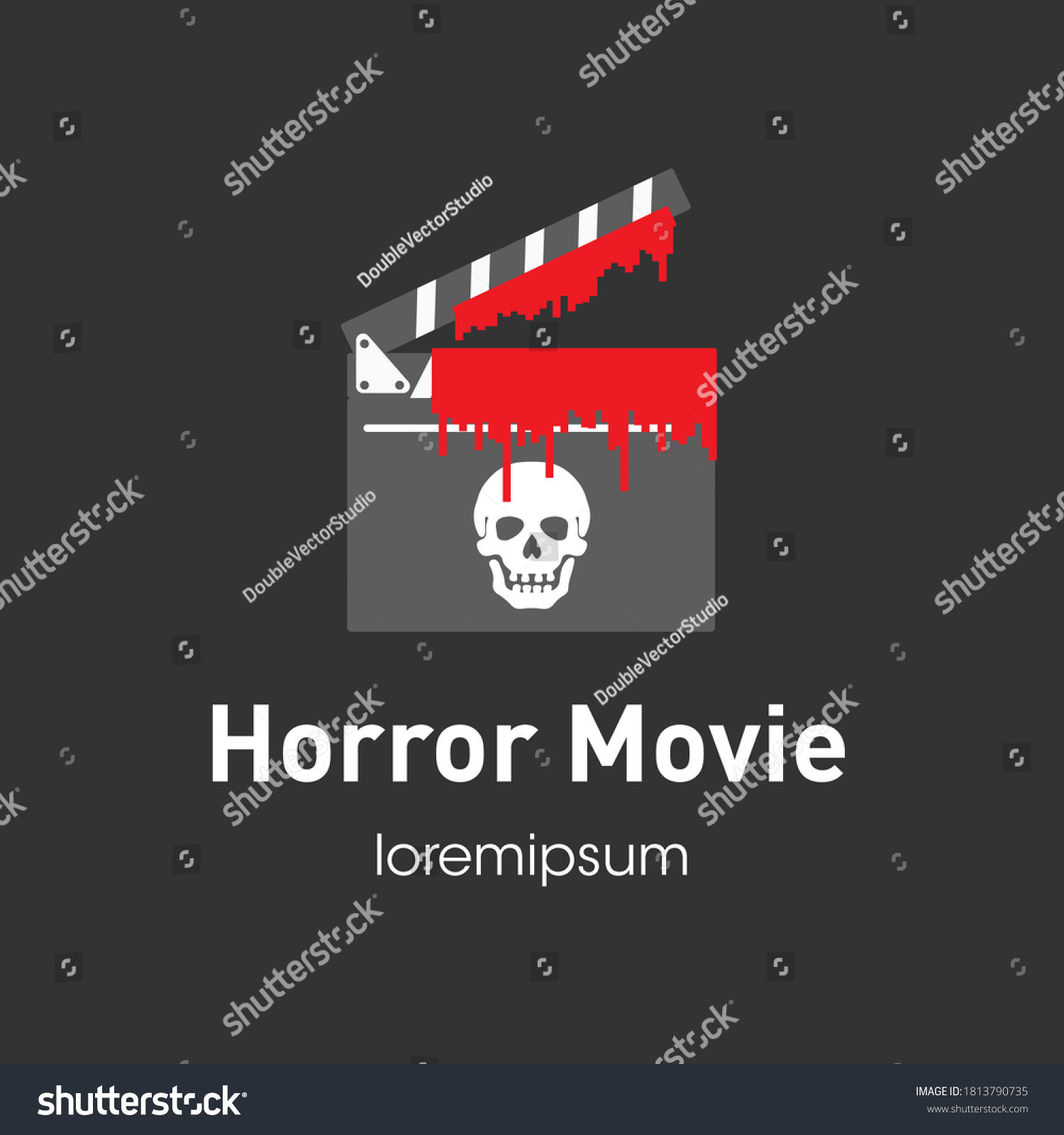 Horror Movie Logo Symbol Template Design Stock Vector (royalty Free 