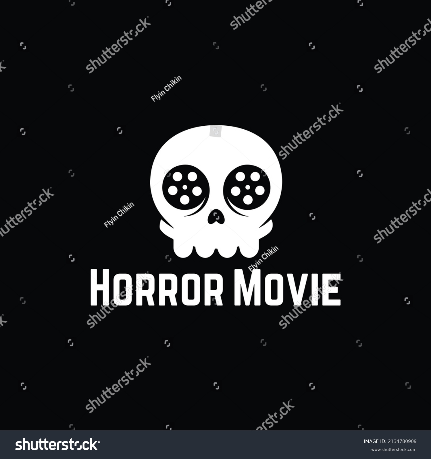 Horror Movie Logo Vector Illustration Stock Vector Royalty Free