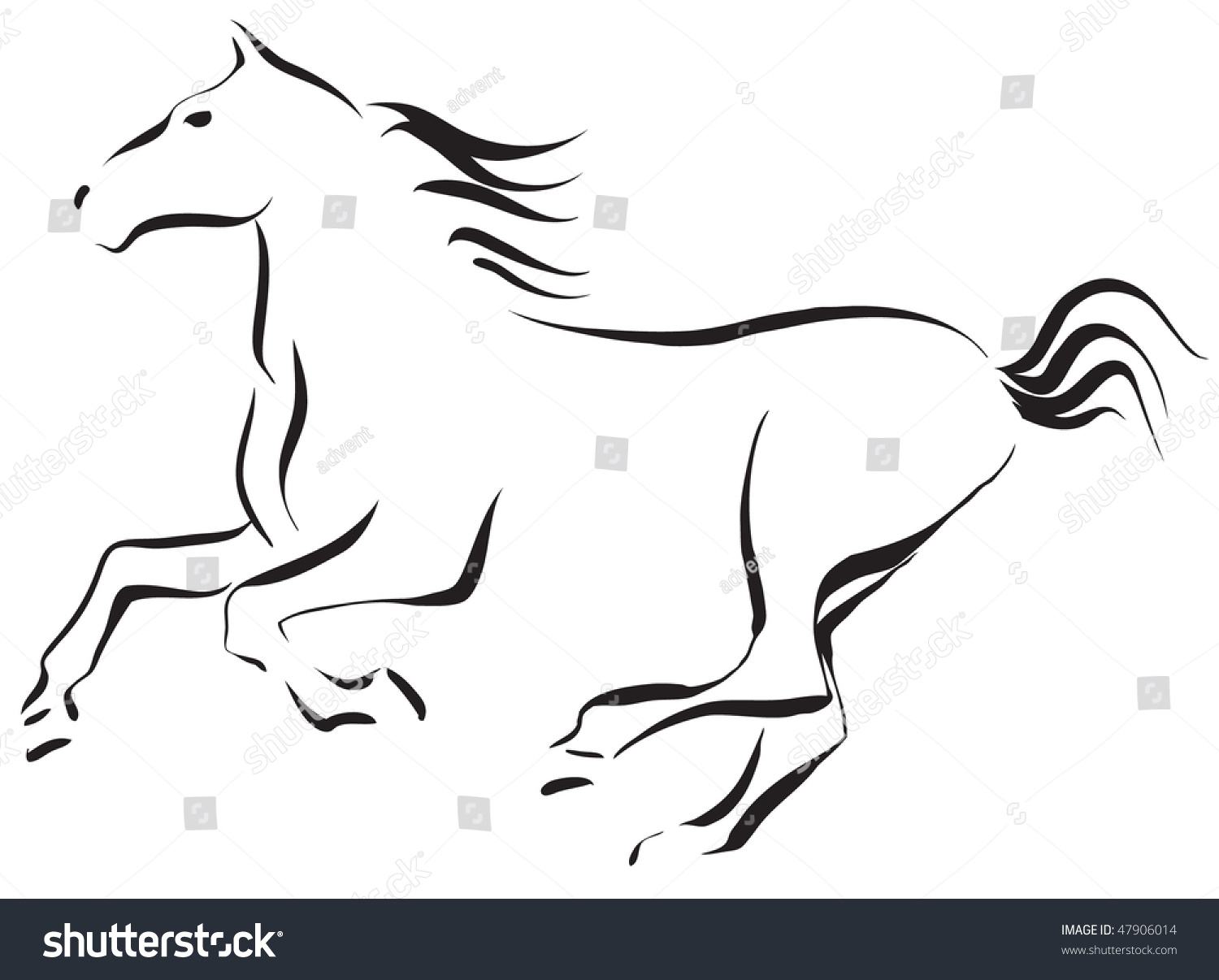 Horse 4 Stock Vector 47906014 - Shutterstock