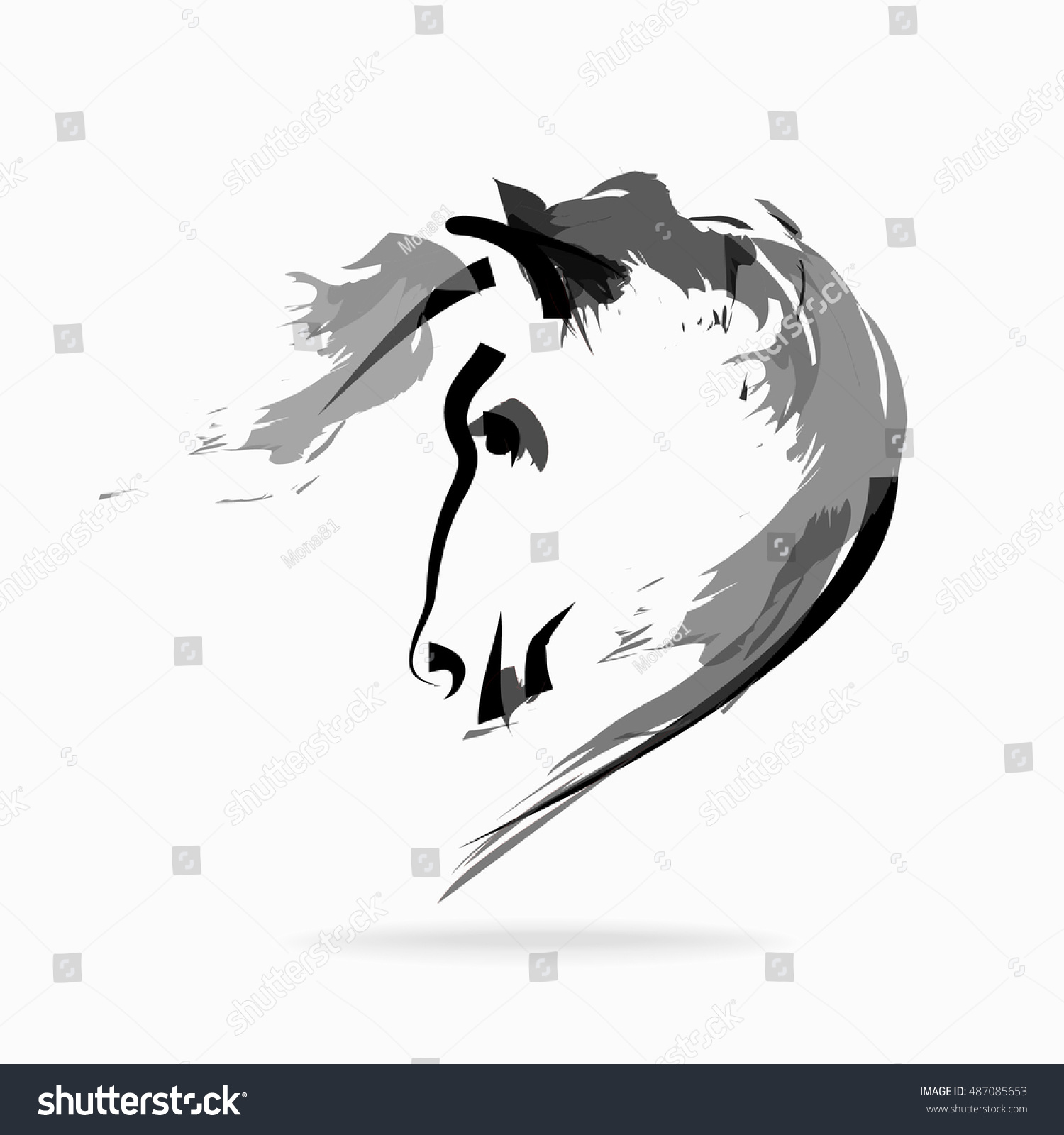 Horse Stock Vector 487085653 : Shutterstock