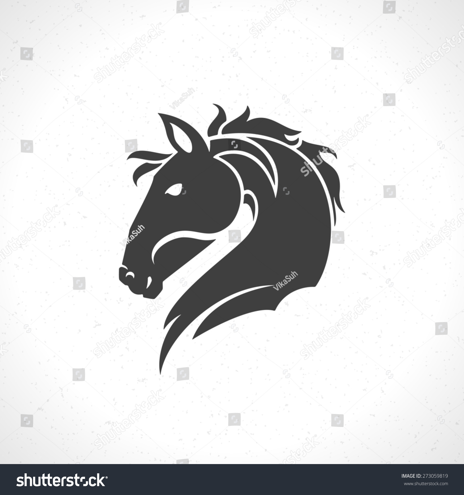 Horse Face Logo Emblem Template Mascot Stock Vector 273059819