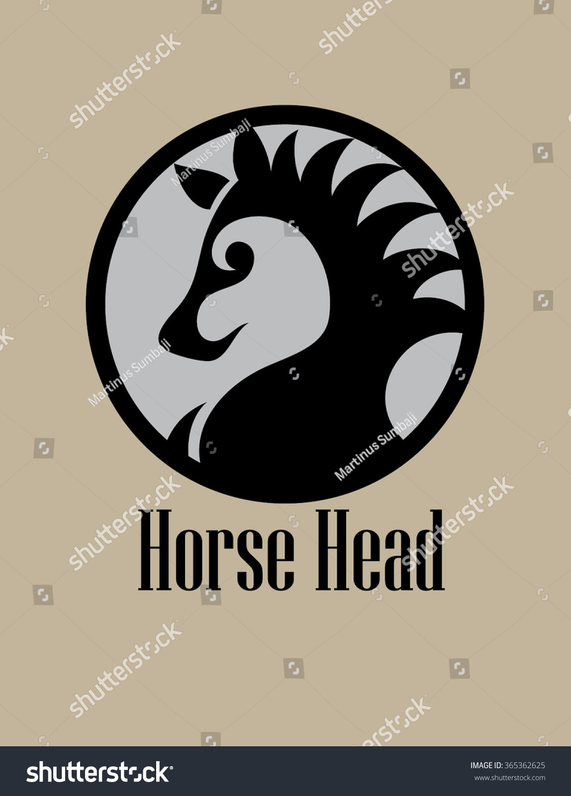 Horse Head Logo, Art Vector Design - 365362625 : Shutterstock