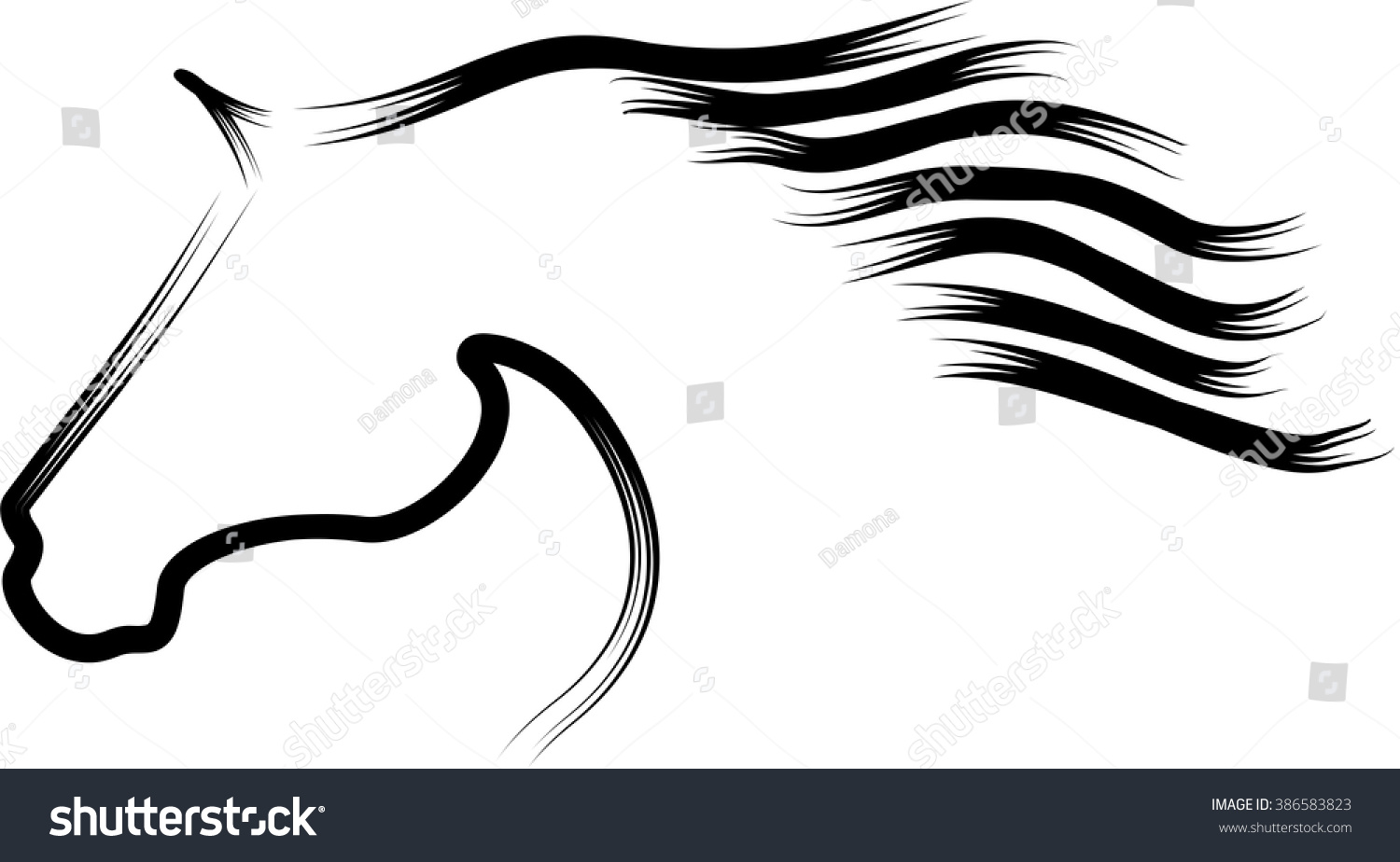 Horse Head Vector Logo Stock Vector 386583823 - Shutterstock