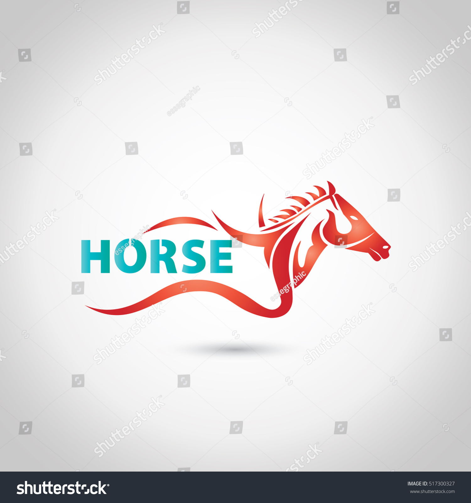 Horse Logo Stock Vector Illustration 517300327 : Shutterstock