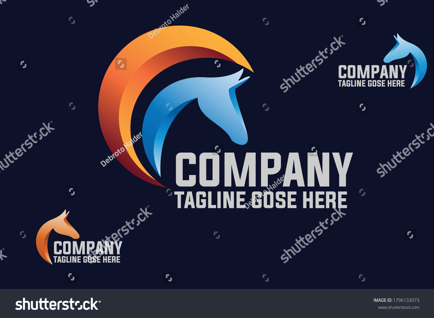 horse-logo-design-3d-ideas-stock-vector-royalty-free-1796133073