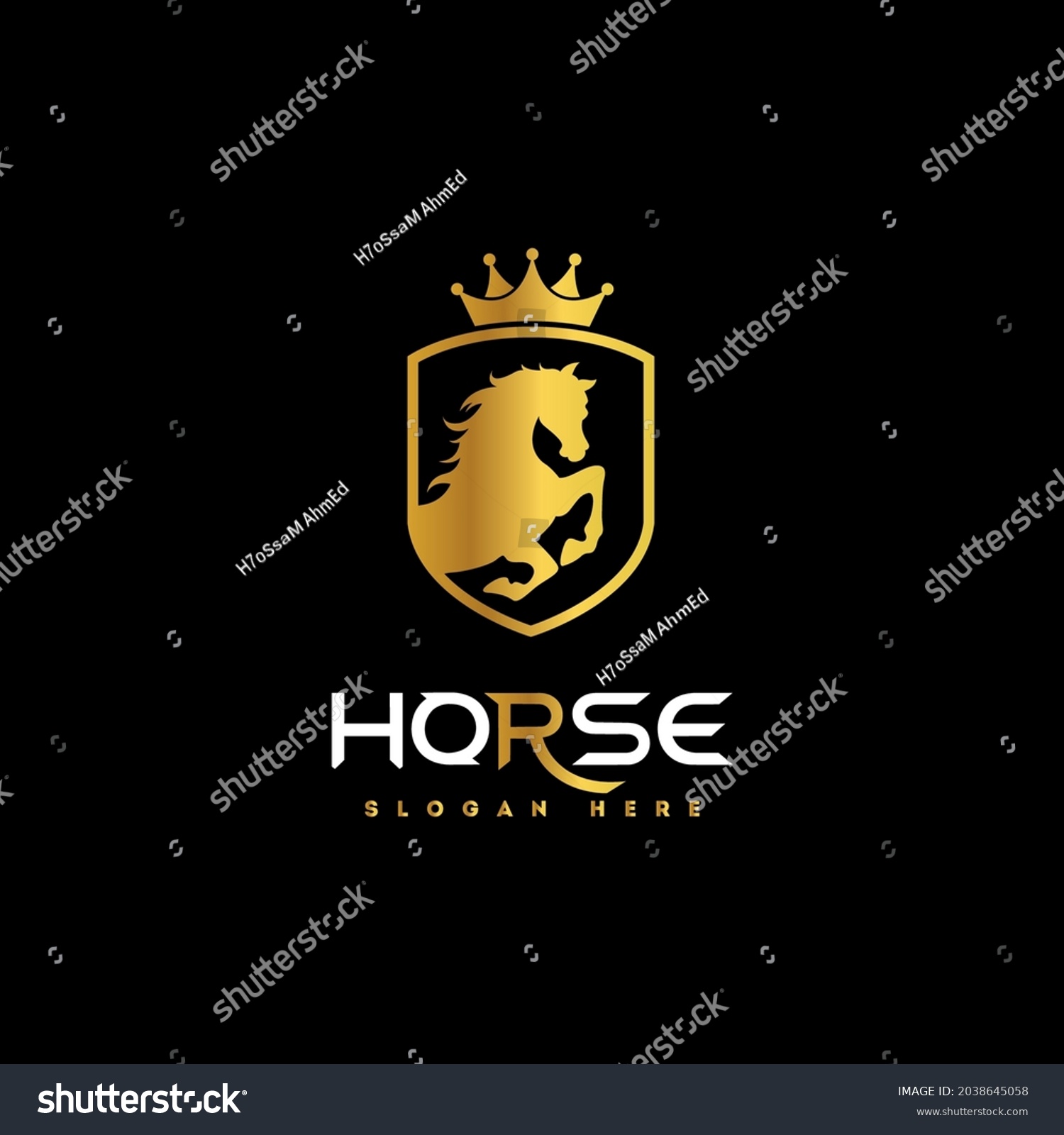 Horse Logo Design Elegant Luxury Horse Stock Vector (Royalty Free ...