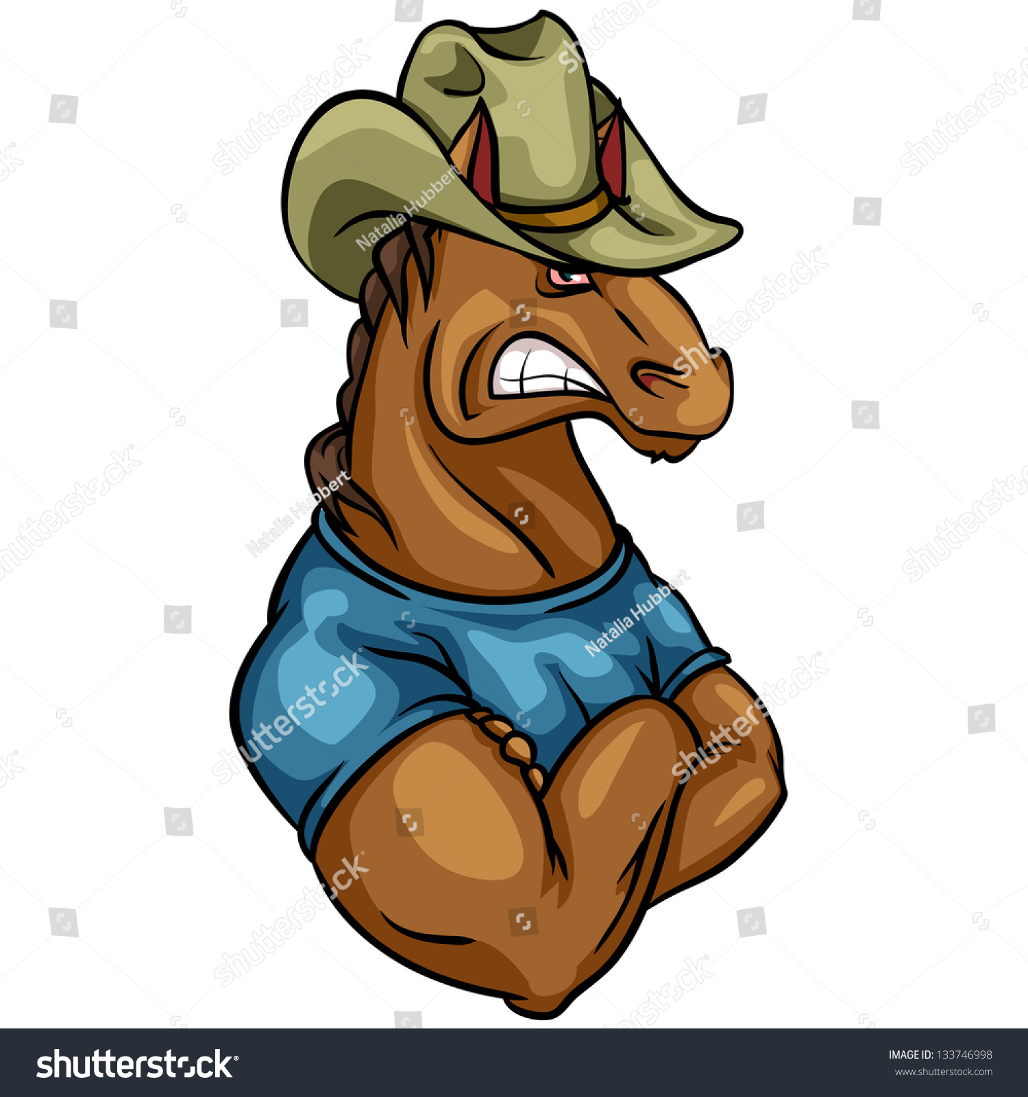 Horse Mascot Team Logo Design Isolated Stock Vector (Royalty Free