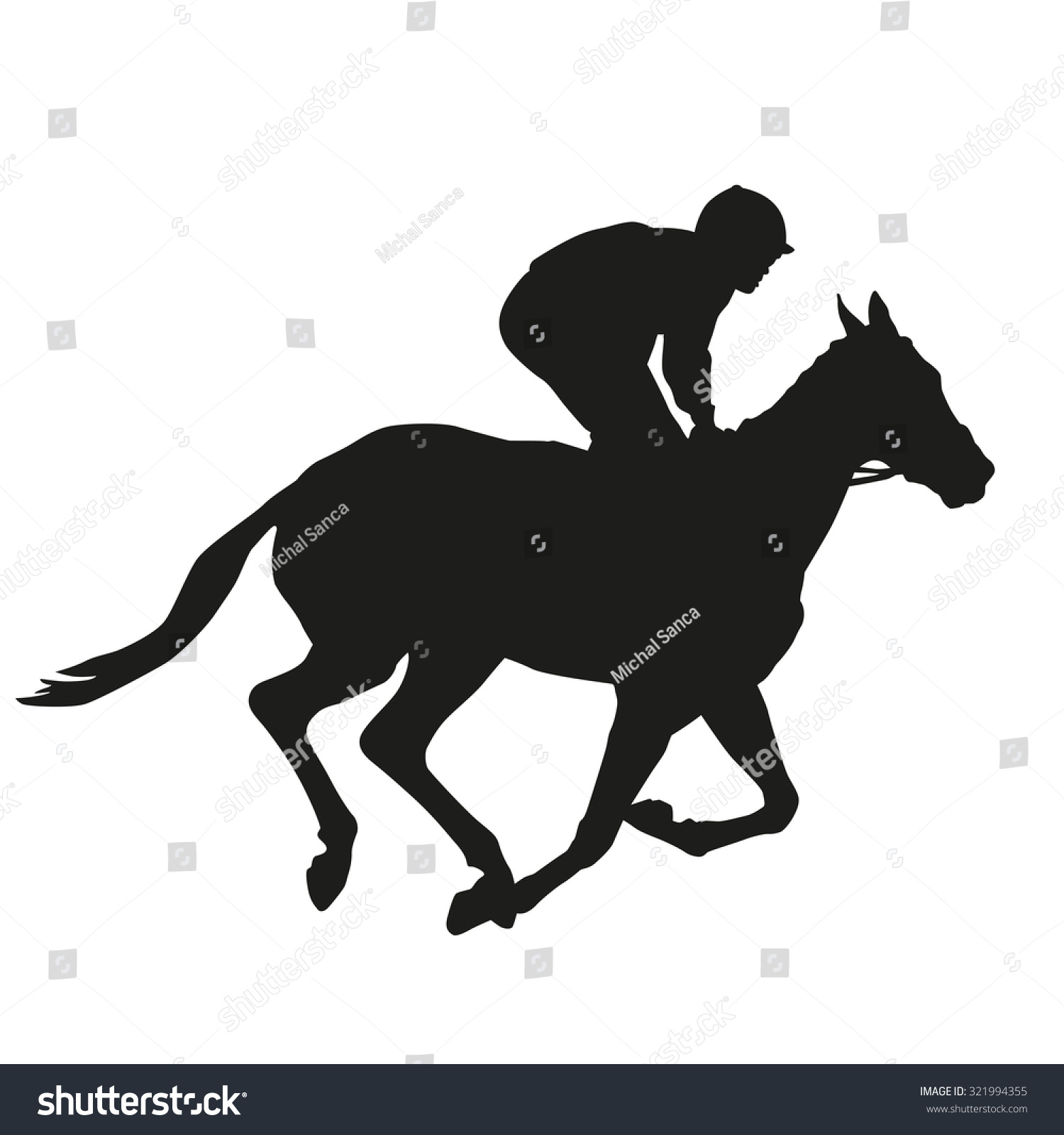 Download Horse Racing. Vector Silhouette - 321994355 : Shutterstock