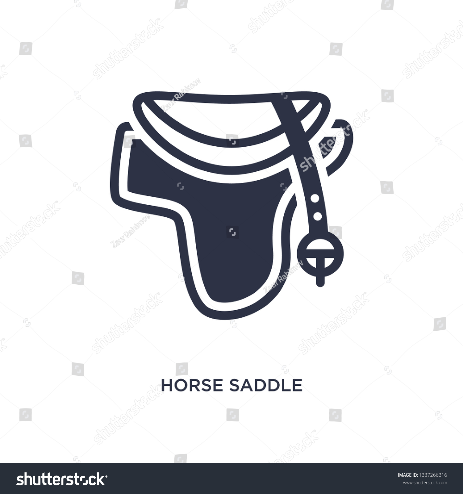 Horse Saddle Isolated Icon Simple Element Stock Vector (Royalty Free