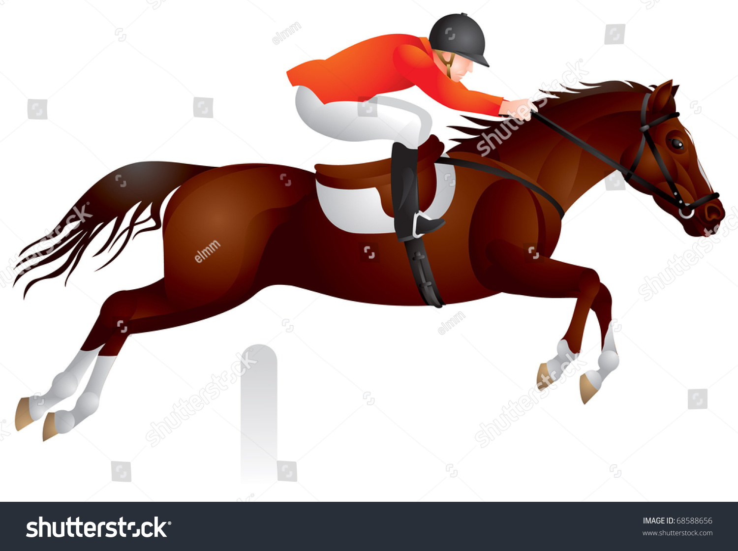 Horse Show Jumping Known Stadium Jumping Stock Vector (Royalty Free ...