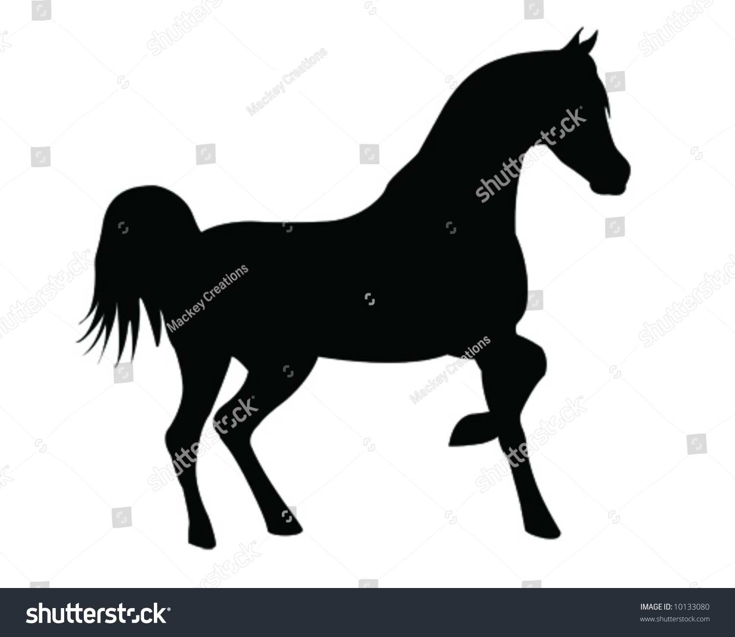 Horse Silhouette Vector Illustration Stock Vector (Royalty Free