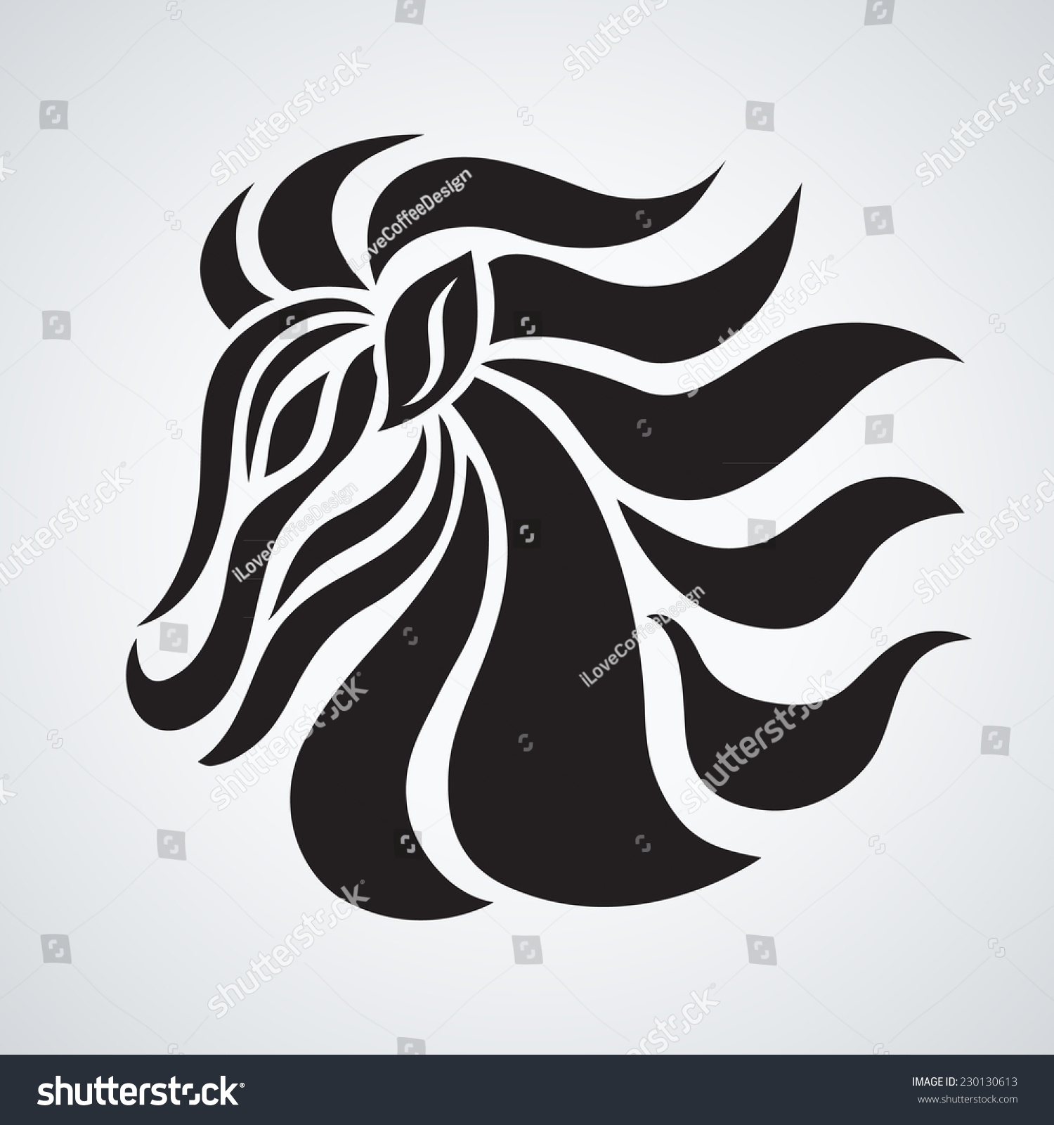 Horse Symbol Vector Stock Vector (Royalty Free) 230130613