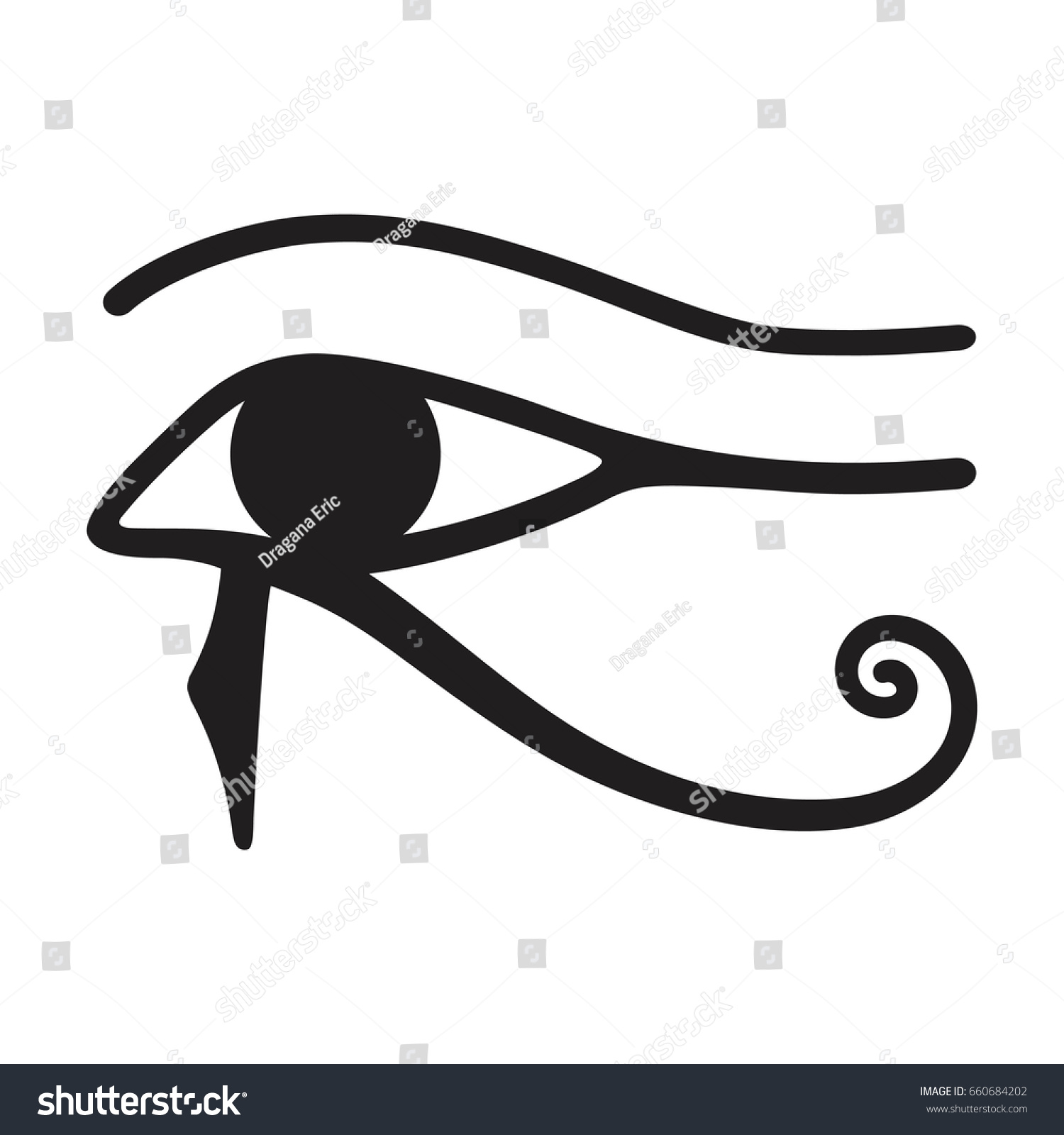 Horus Eye Icon Ancient Symbol Eye Stock Vector (Royalty Free) 660684202 ...