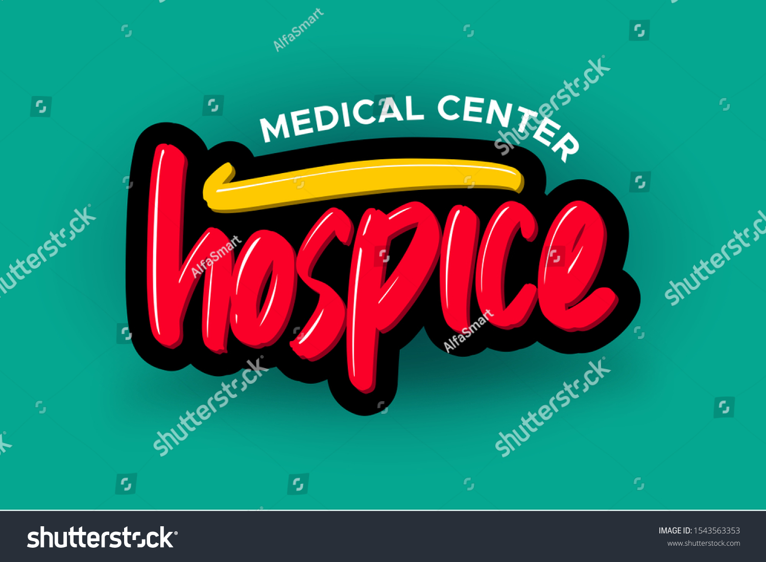 Hospice Modern Brush Lettering Text Vector Stock Vector (Royalty Free ...