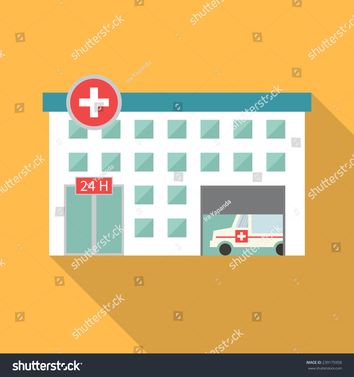 Hospital Building Medical Icon Flat Design Stock Vector Royalty Free Shutterstock