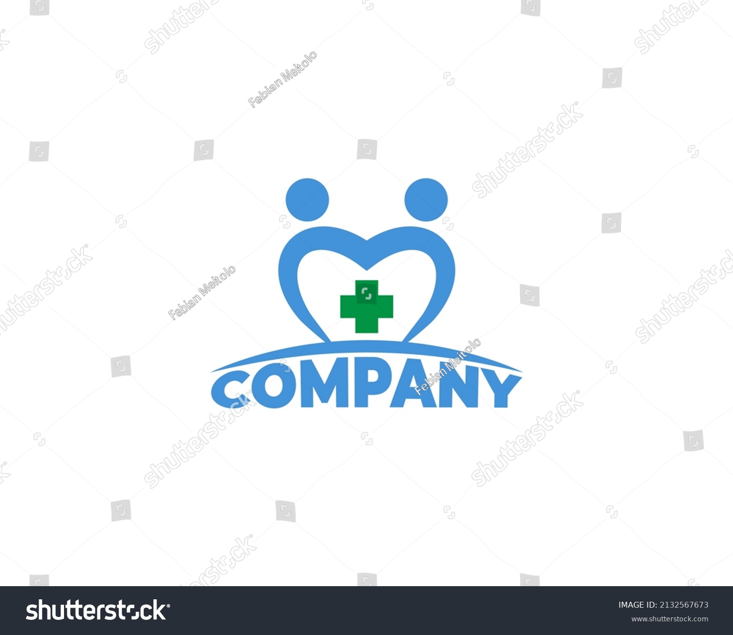 Hospital Clinic Logo Smile People Love Stock Vector (Royalty Free ...